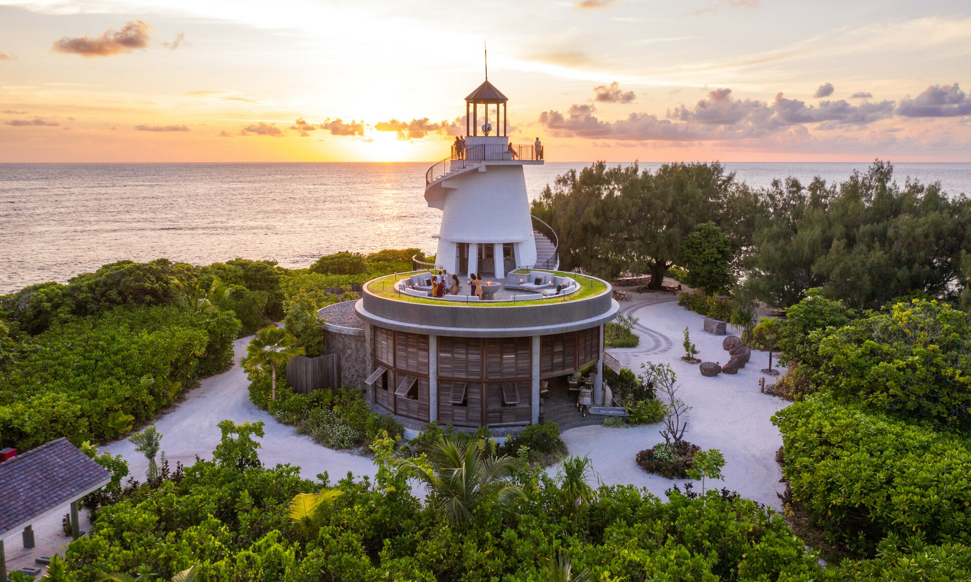 Seychellen Four Seasons Desroches Island Lounge vuurtoren