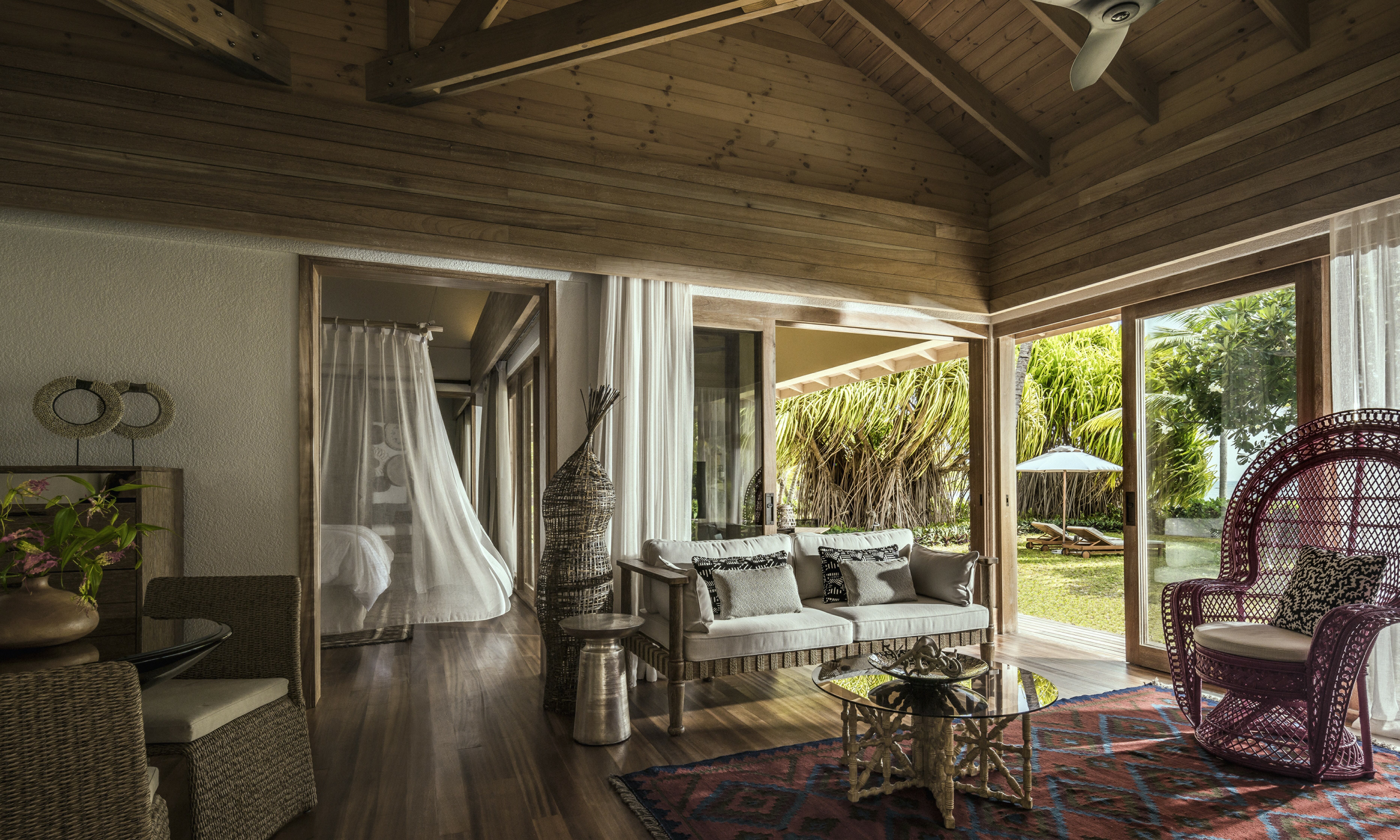 Seychellen Four Seasons Desroches Island Lounge in Kamer