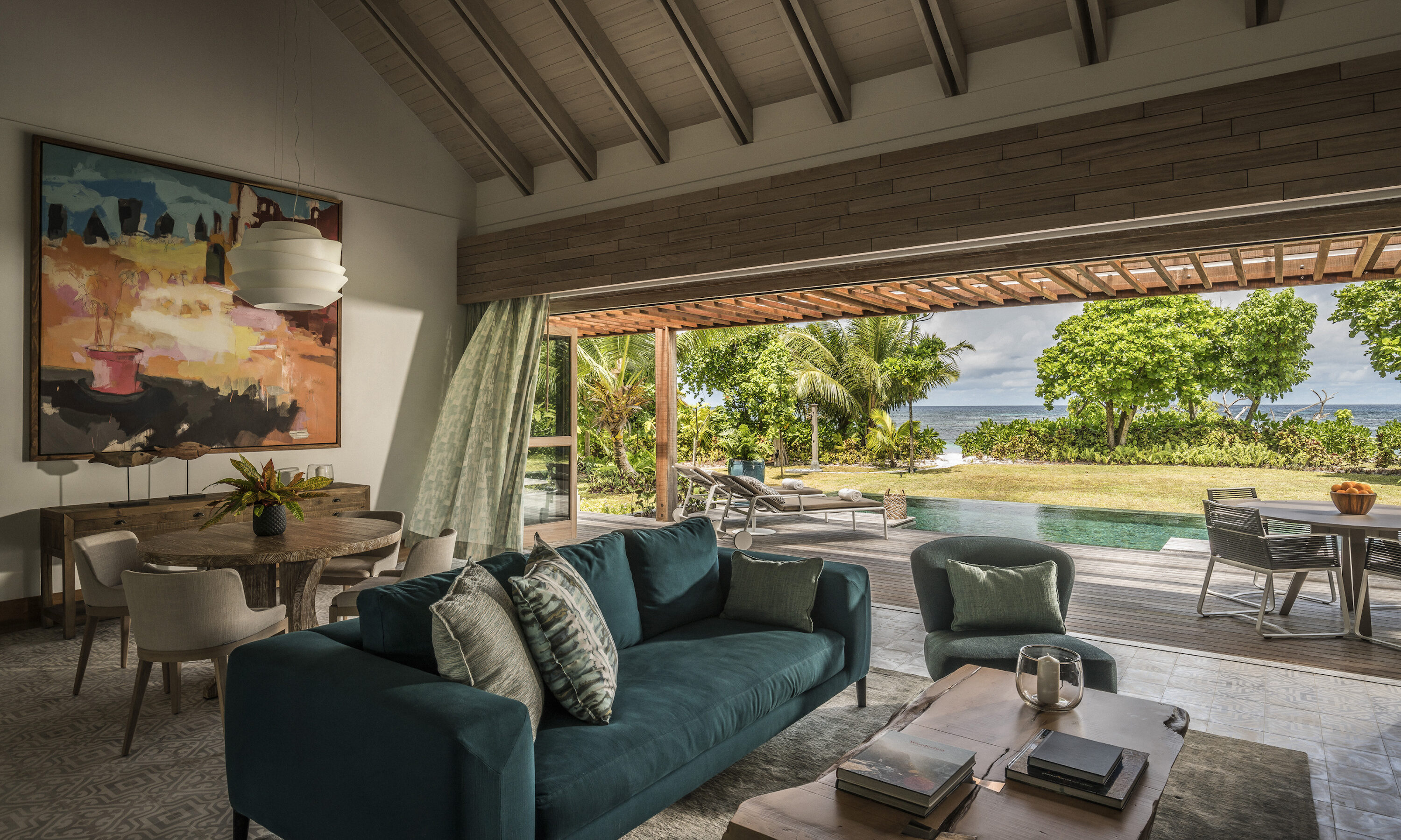 Seychellen Four Seasons Desroches Island Lounge met Plunge Pool