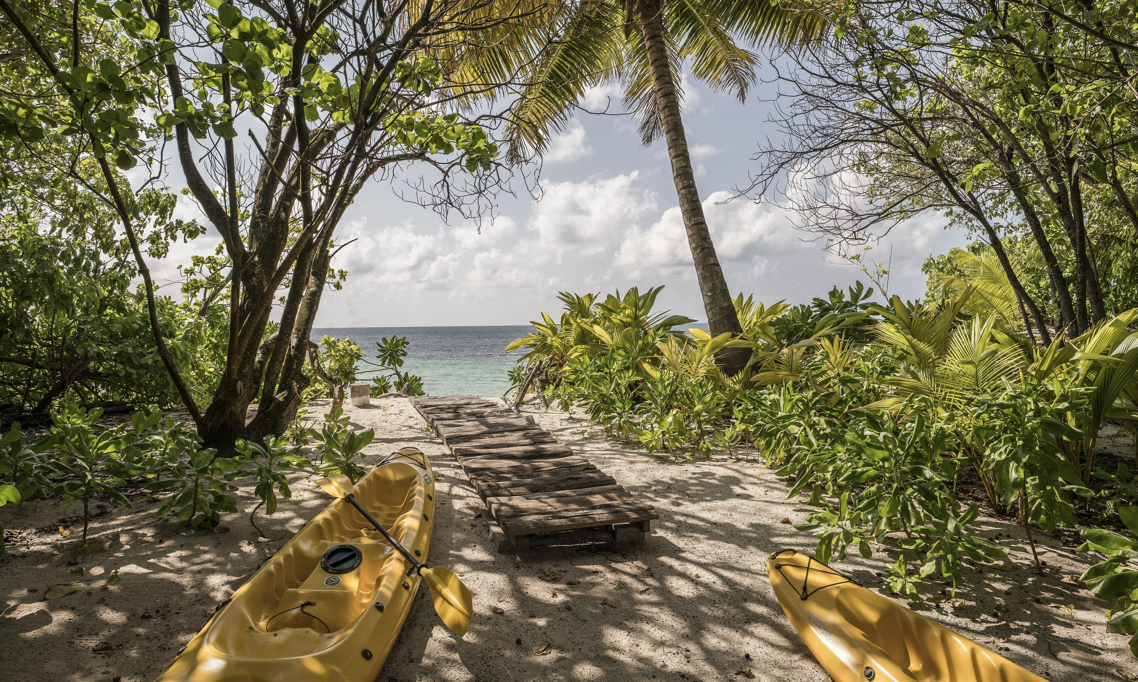 Seychellen Four Seasons Desroches Island Kajak