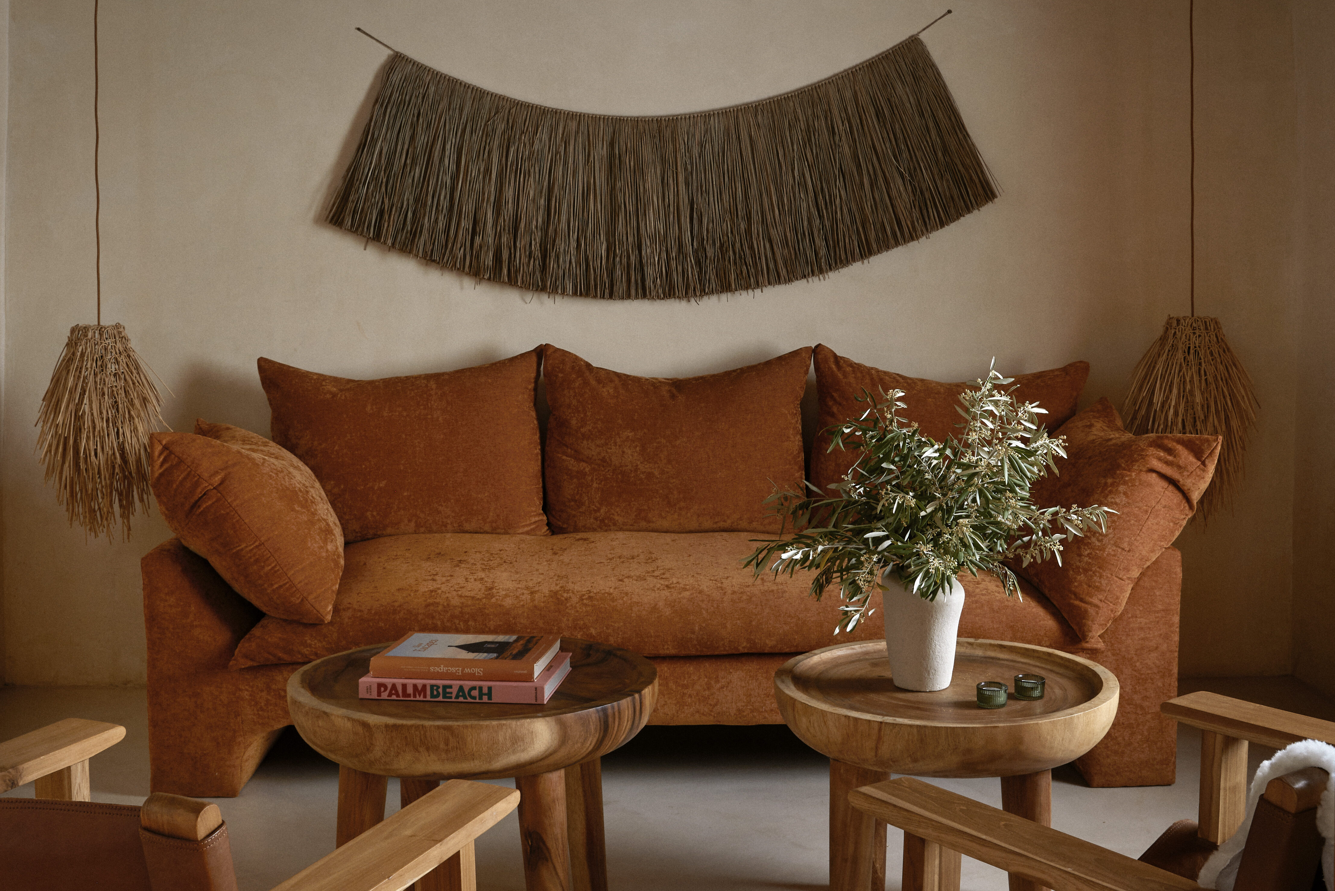 Lounge ruimte Kokos Huis Zuid Afrika