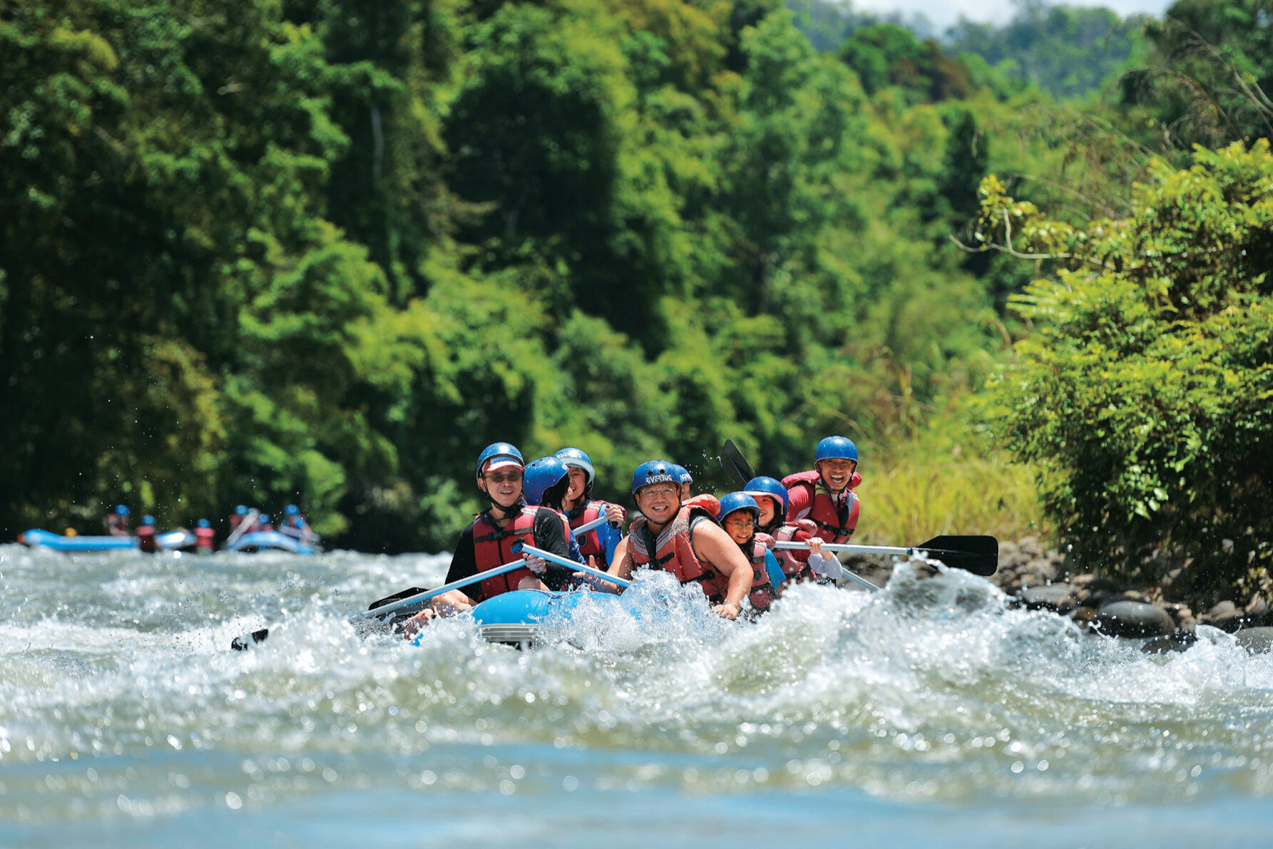 Maleisie Sabah Kiulu Water Rafting