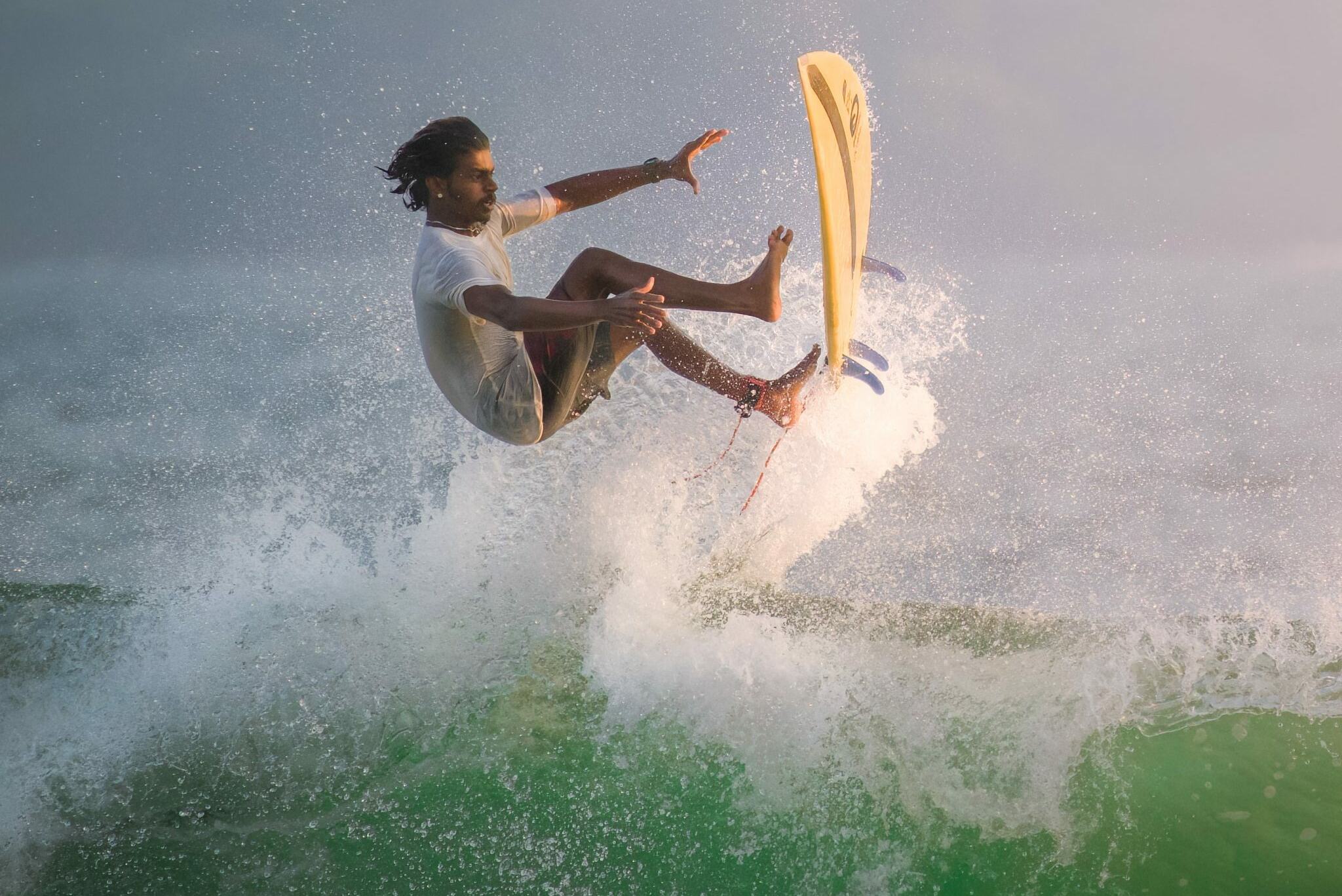 Surfer in Weligama Sri Lanka