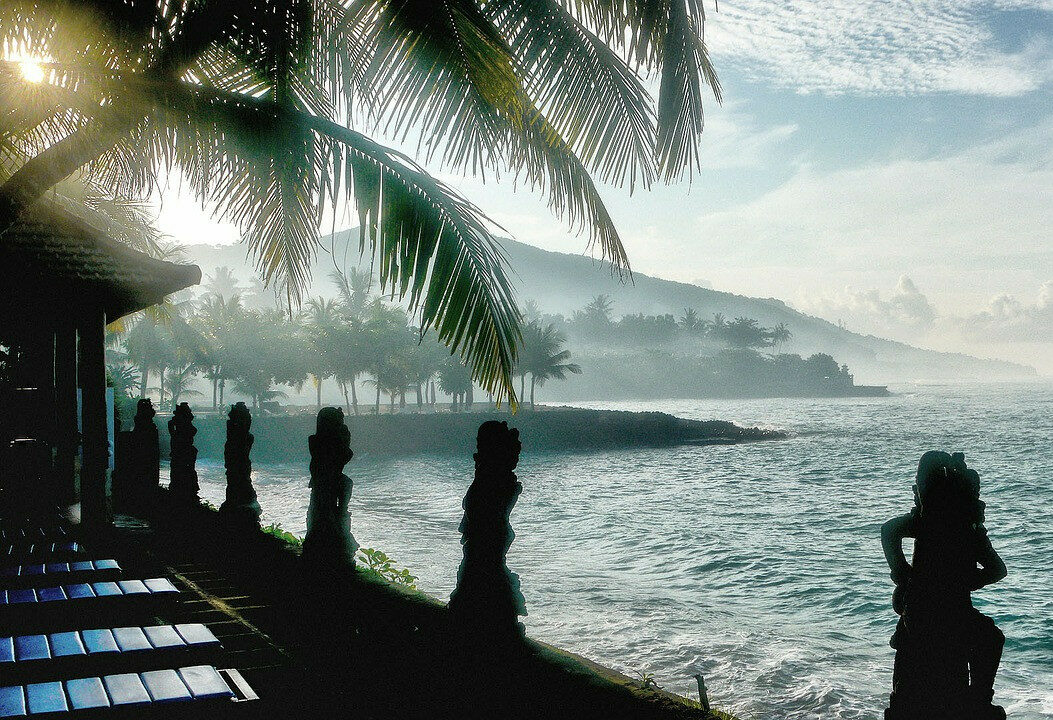 Indonesie Bali Candidasa Uitzicht