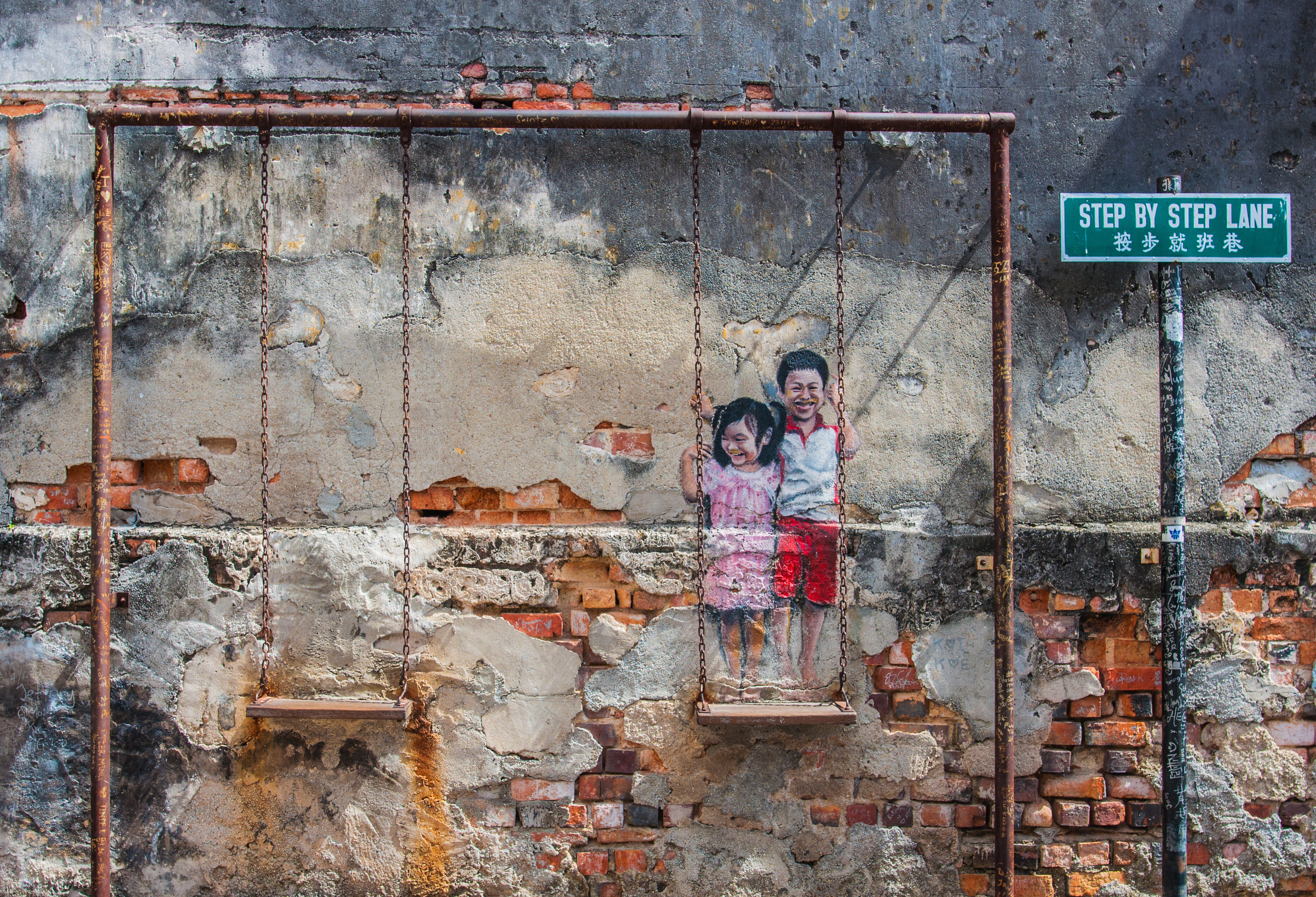 Street art Georgetown Penang Maleisië