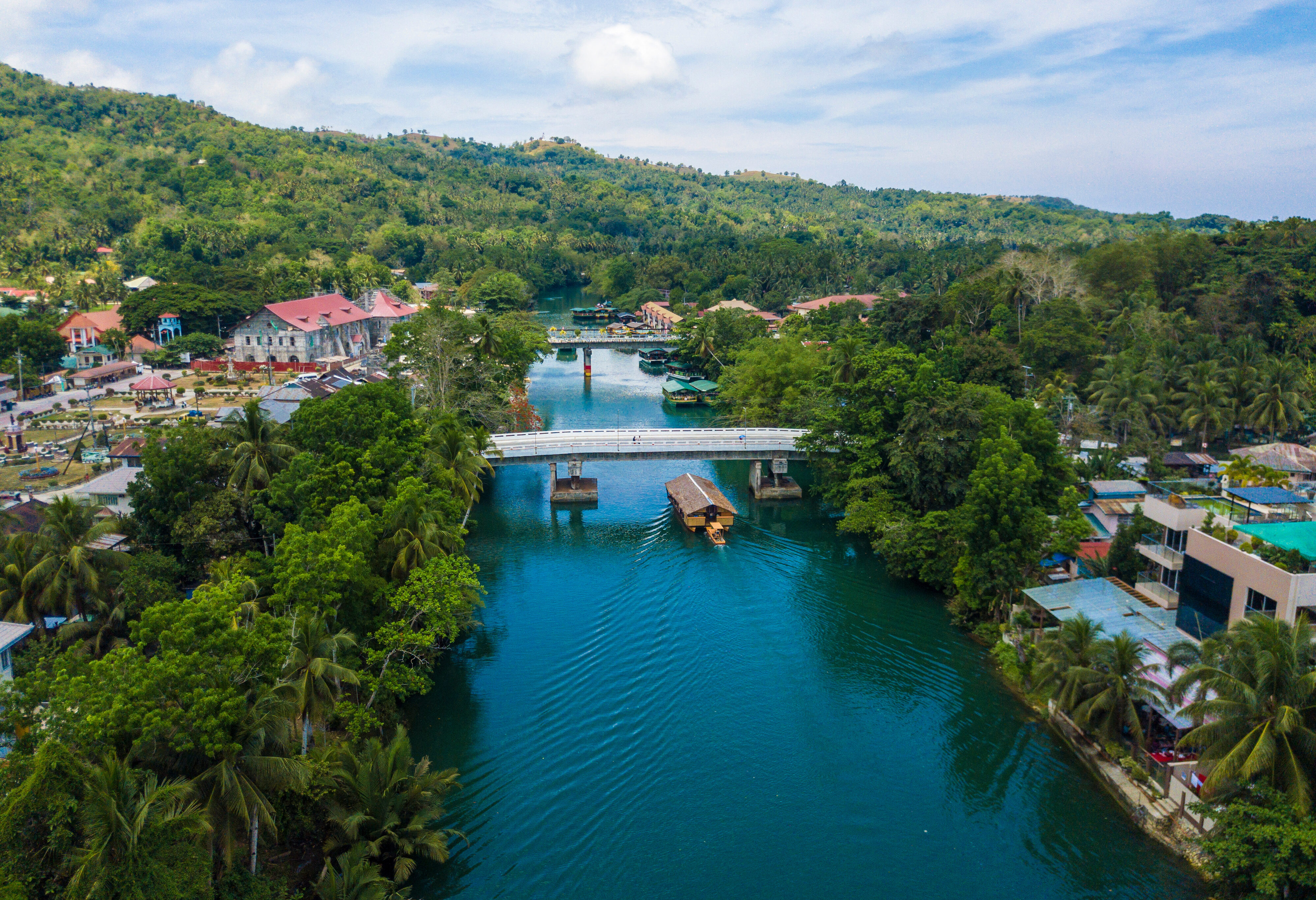 Het sfeervolle centrum van Loboc op Bohol