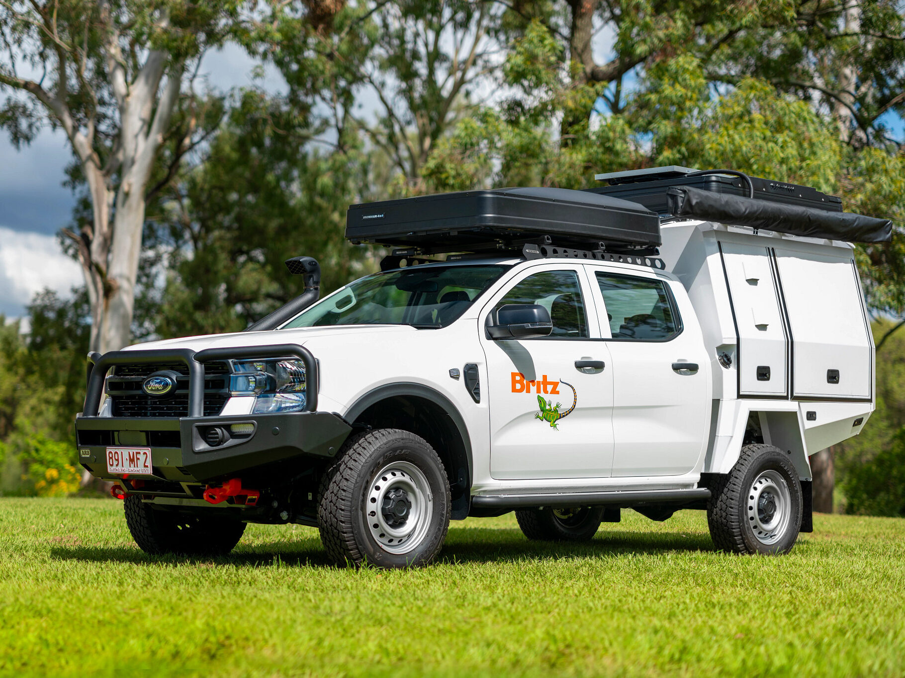 Reisklare Britz Warrior 4WD camper in Australie