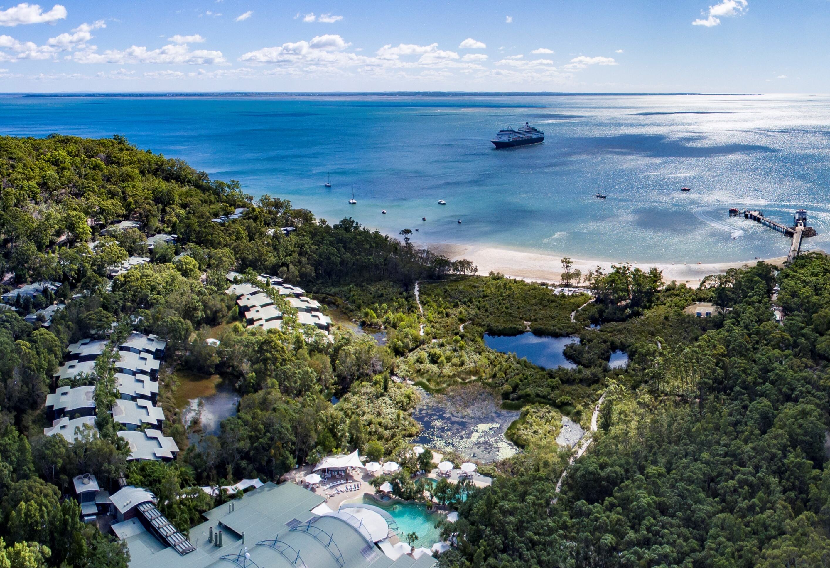 Kingfisher Bay Resort aan zee op Kgari in Australie