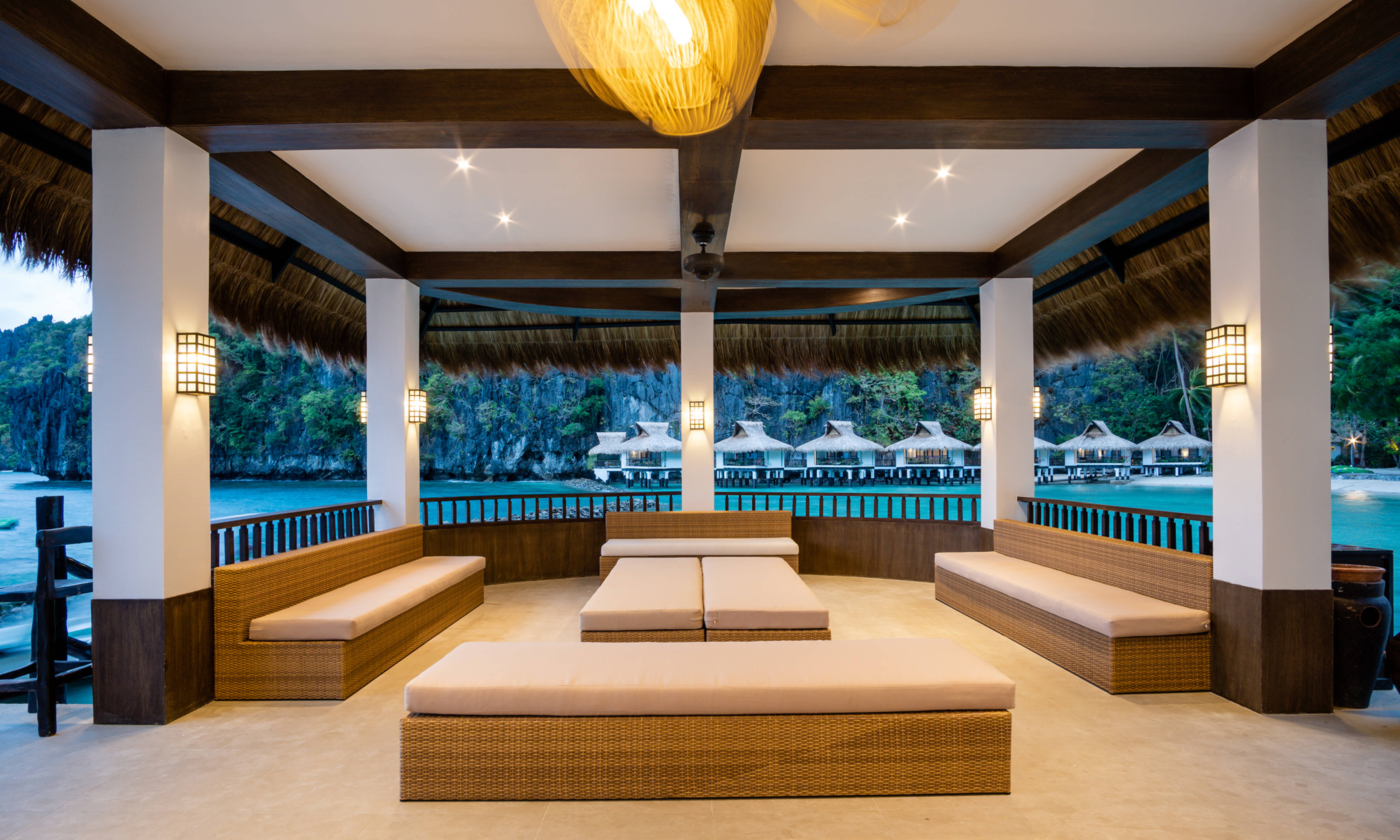 Filipijnen-El-Nido-Resorts-Miniloc-Aankomst-Lounge