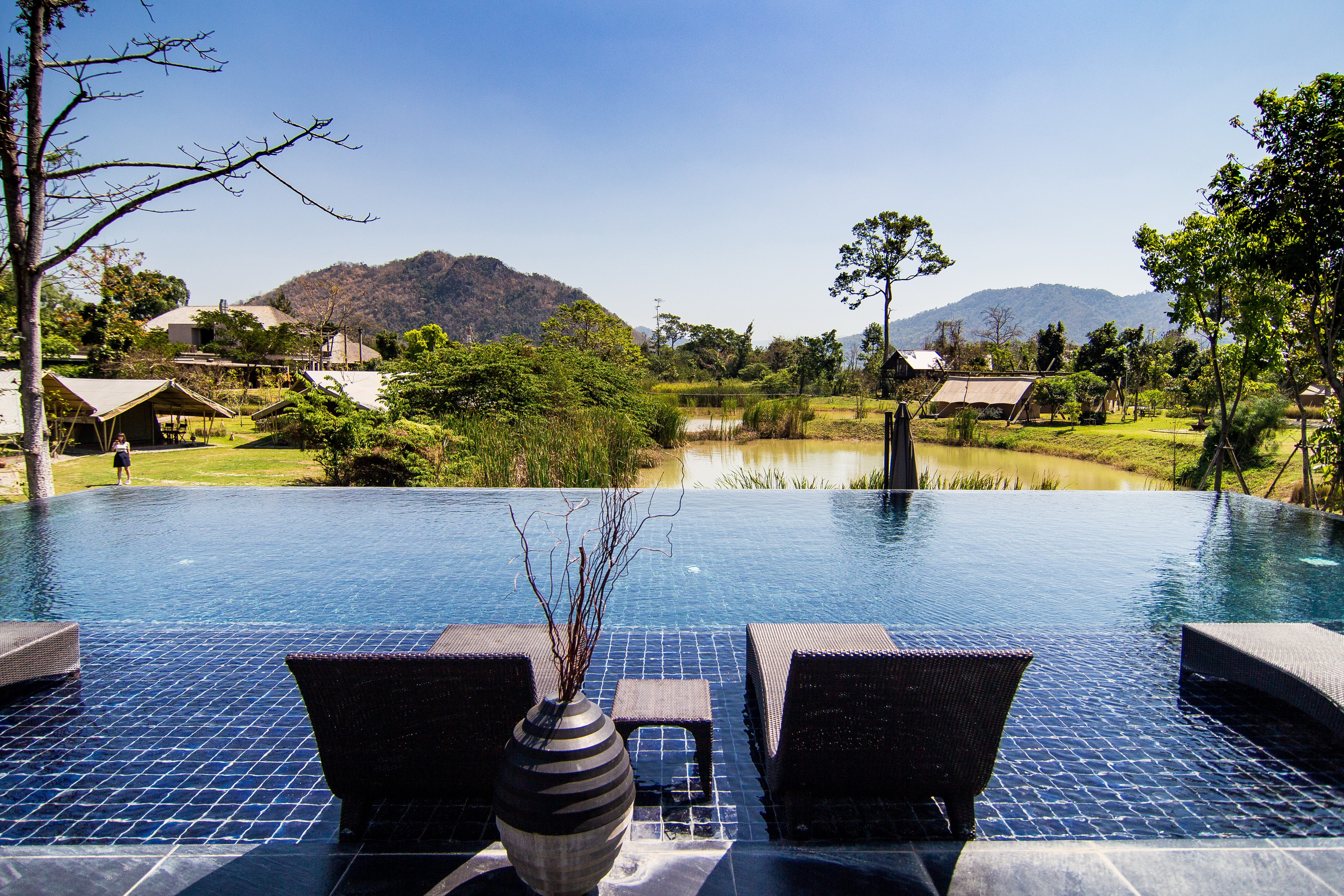 Thailand Khao Yai Lala Mukha Tented Resort Zwembad