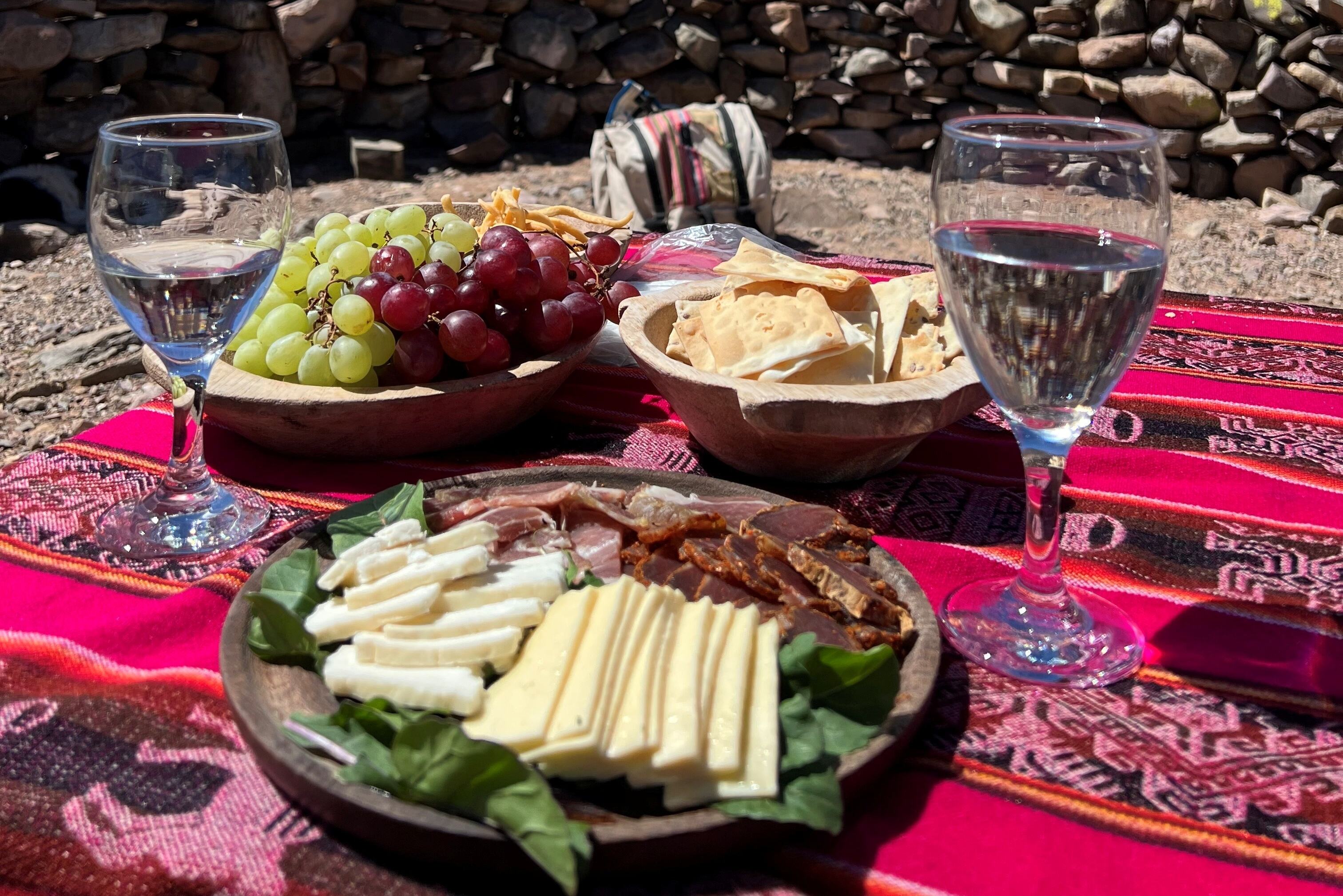 Lunch tijdens de trekking