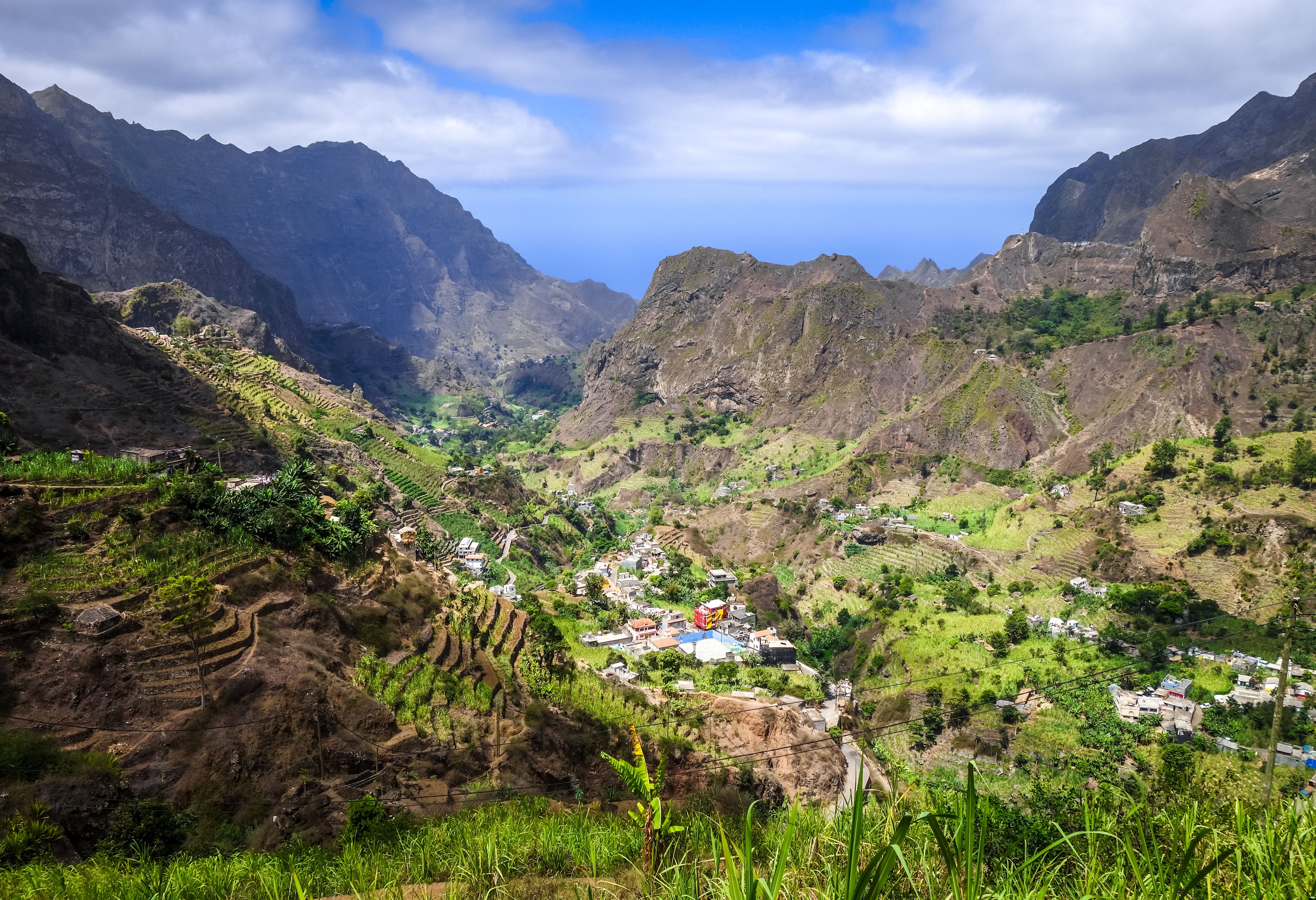 Kaapverdie Santo Antao Dorpje in Paul Vallei