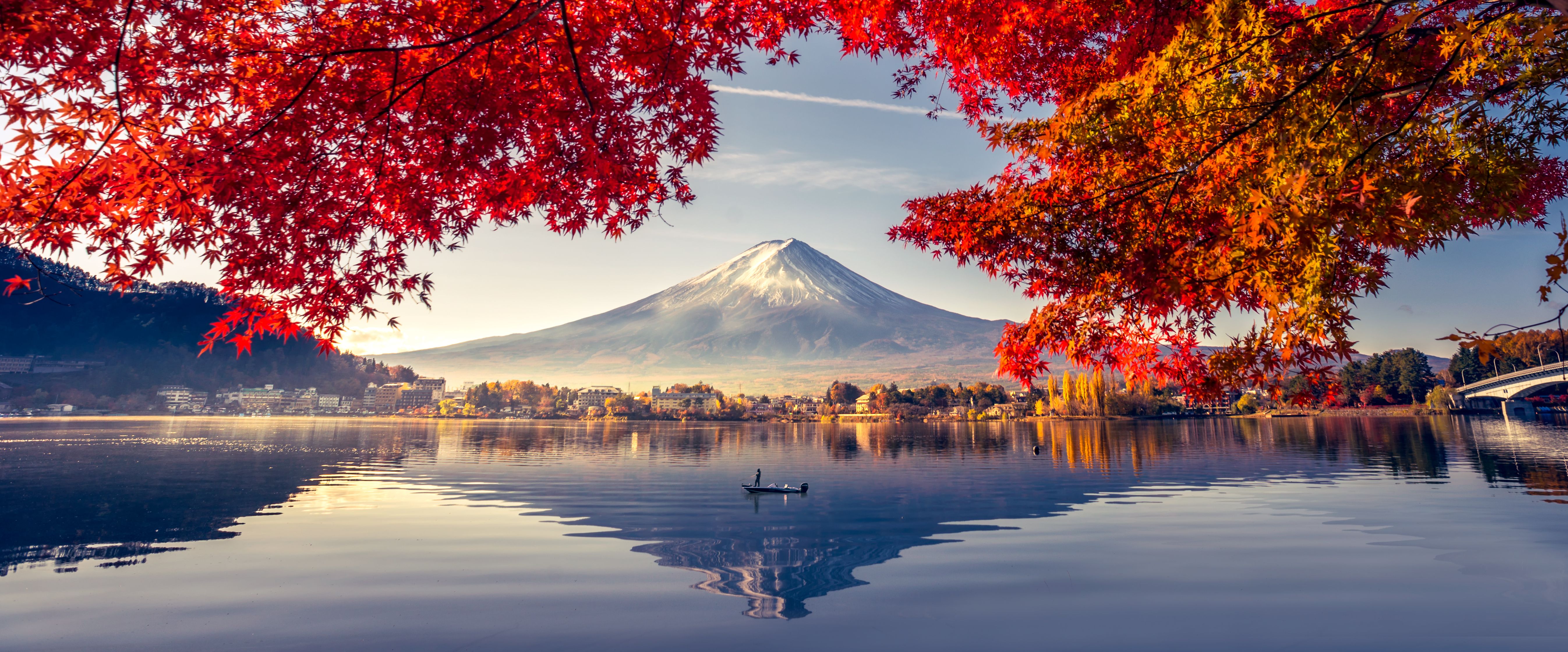 Japan-Mount-Fuji-Lake-Kawaguchiko-herfst-seizoen
