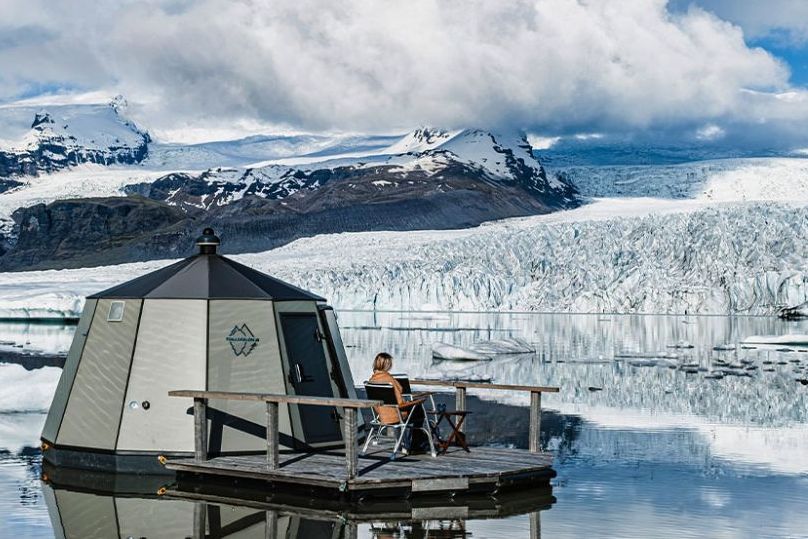 IJsland Fjallsarlon Aurora Hut Uitzicht