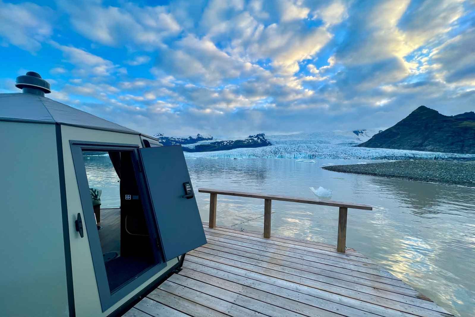 IJsland Fjallsarlon Aurora Hut Uitzicht