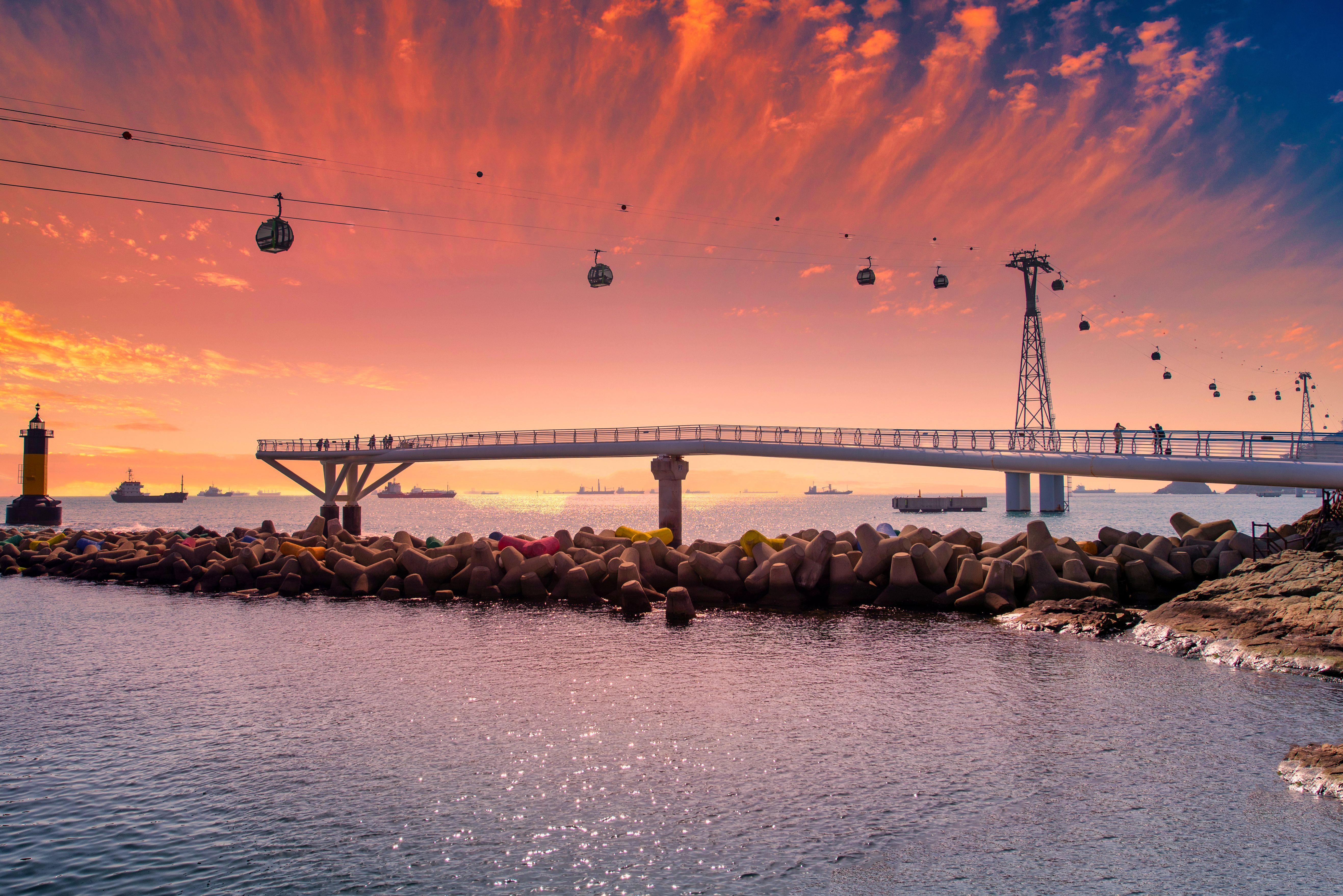 Songdo Beach Cable car in Busan