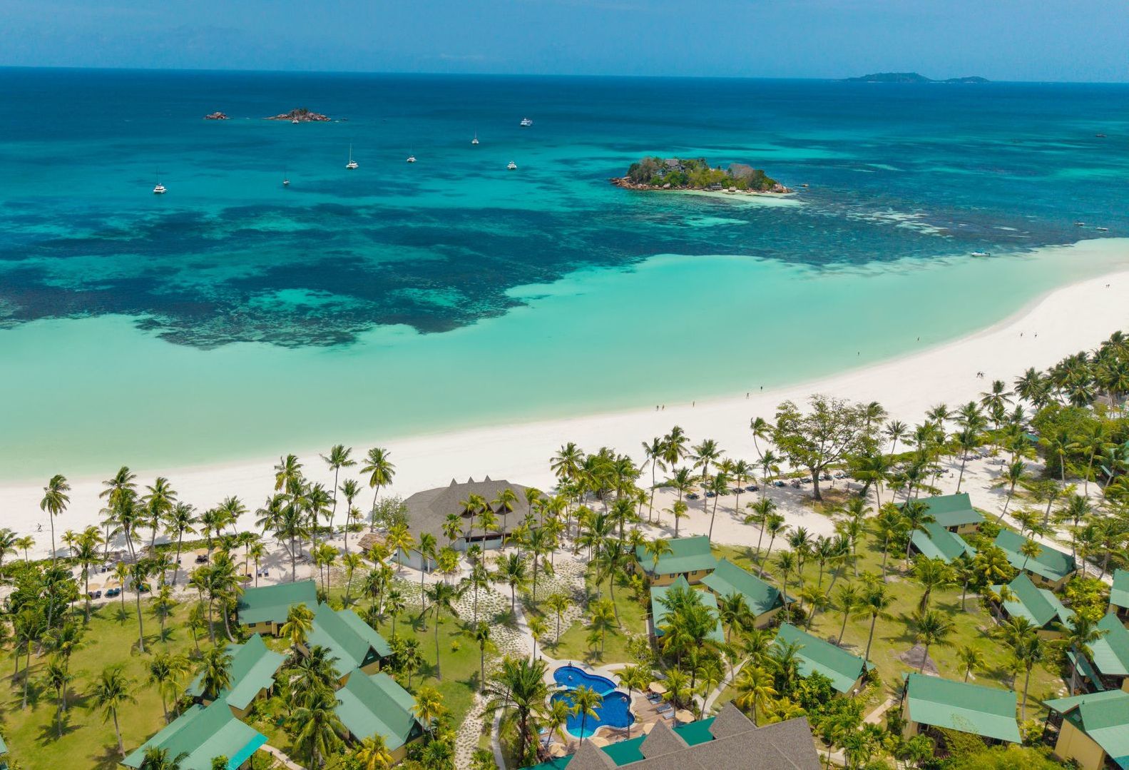 Seychellen Praslin Paradise Sun Hotel Seychelles Strand Omgeving