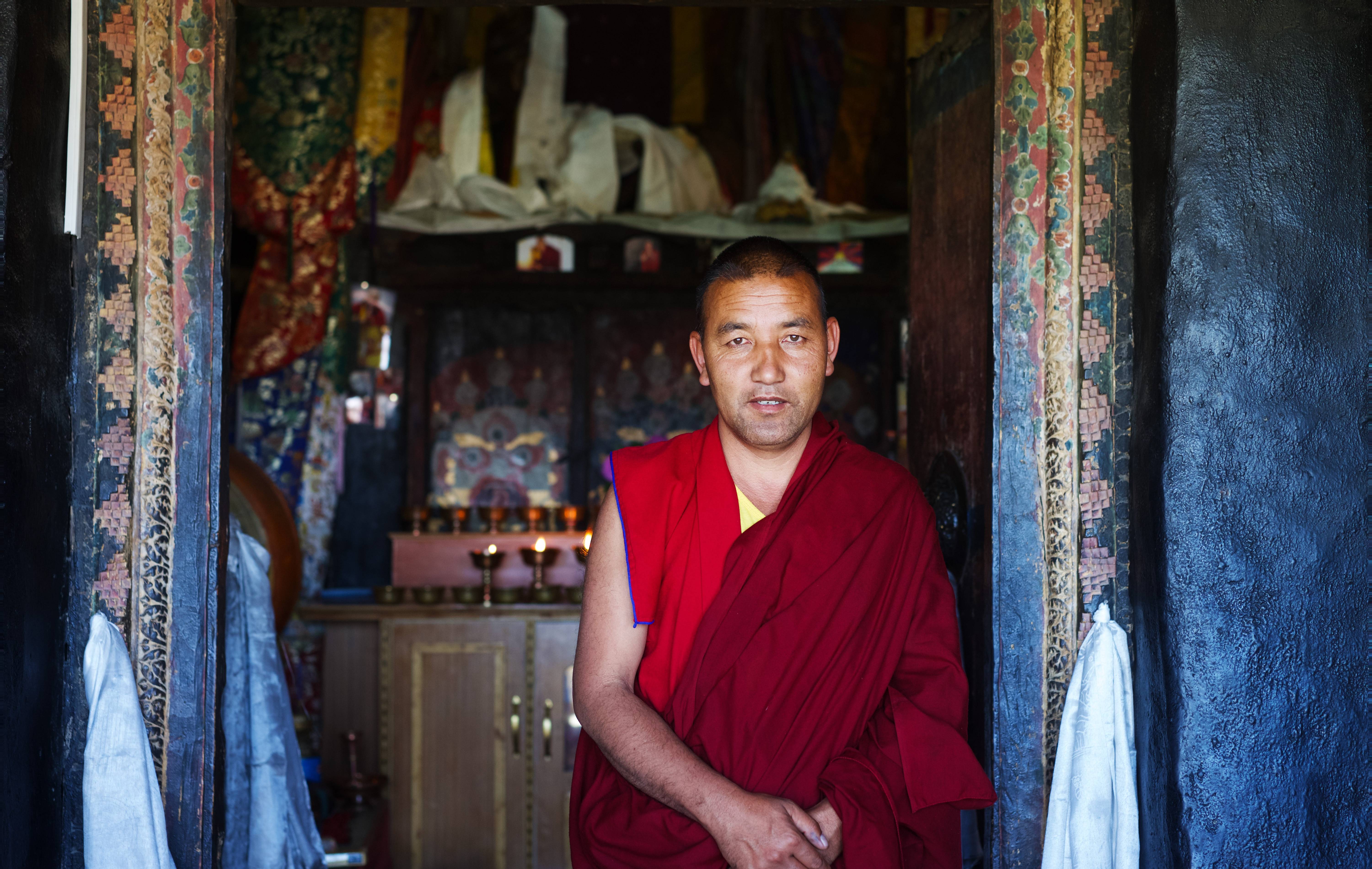 monnik in Leh Ladakh