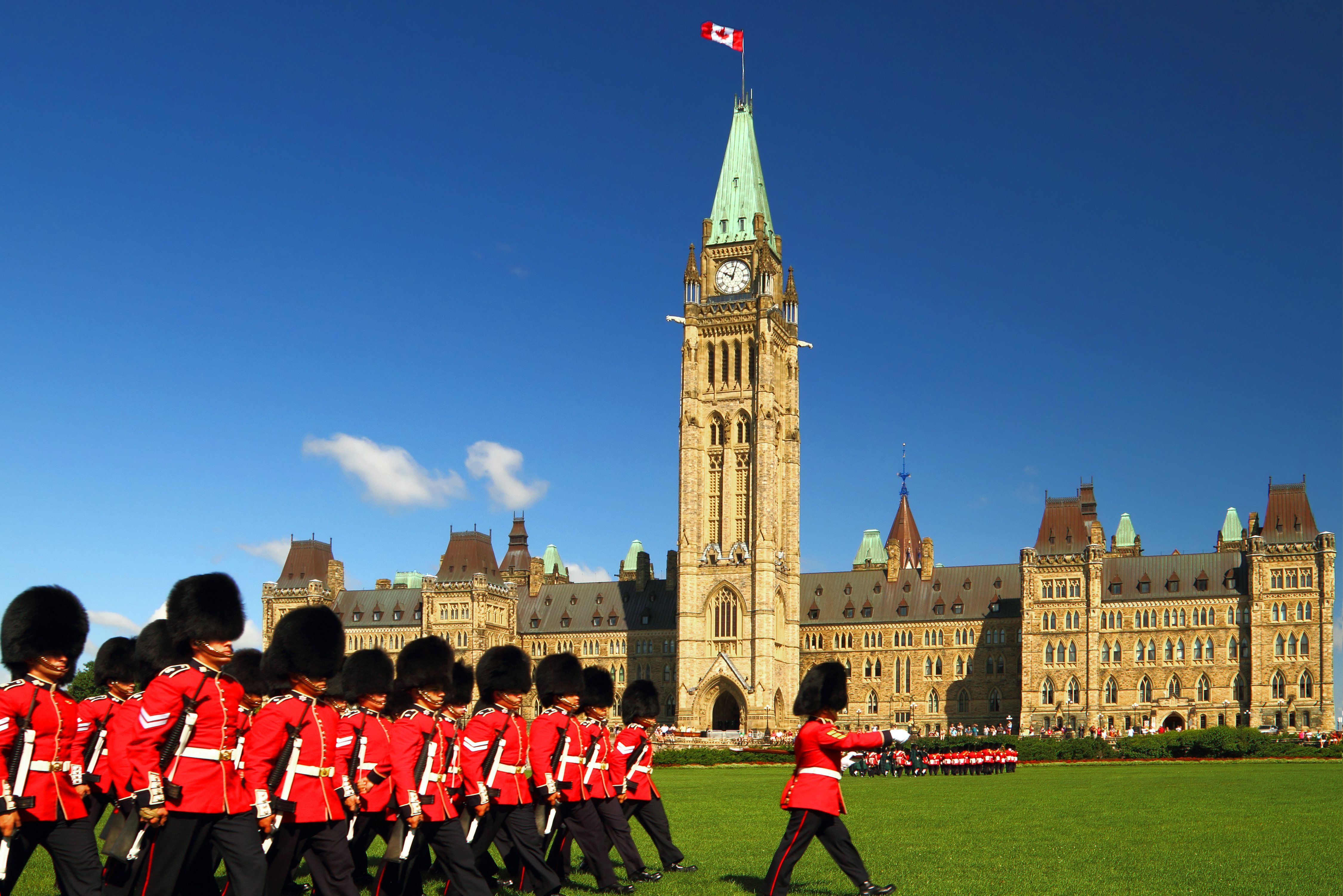 Ottawa wisseling van de wacht op Parliament Hill