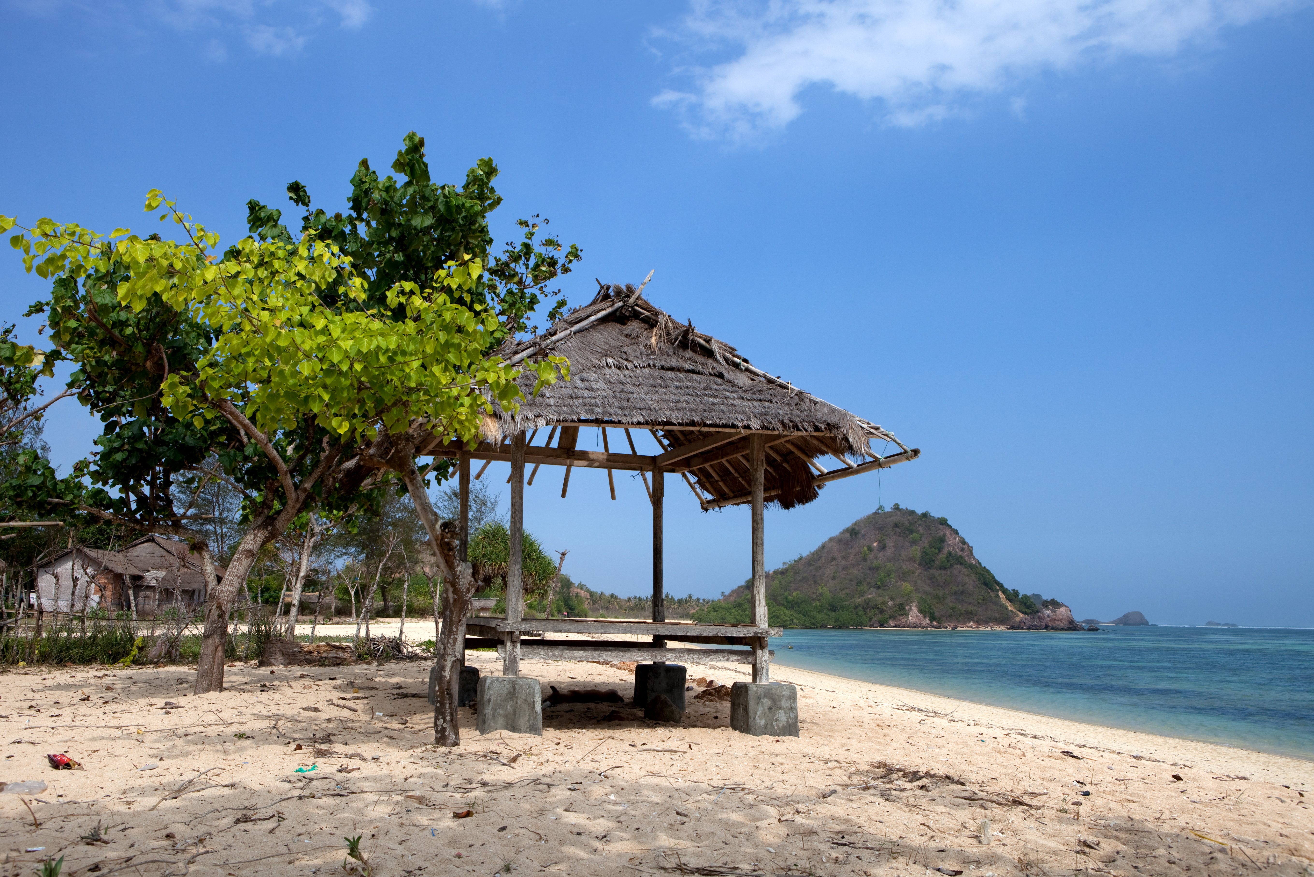 Verlaten strand op Lombok