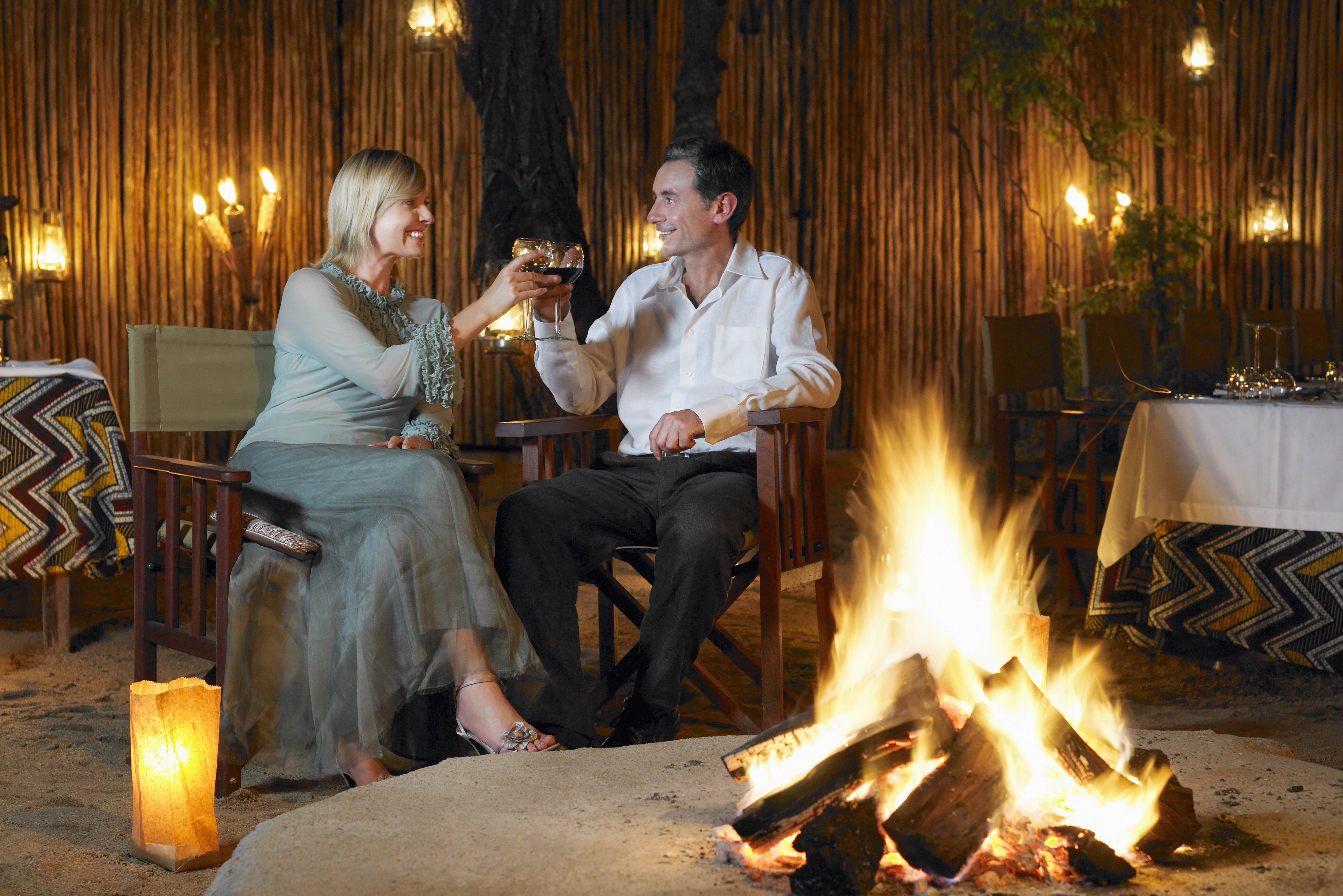 Drankje bij boma Victoria Falls