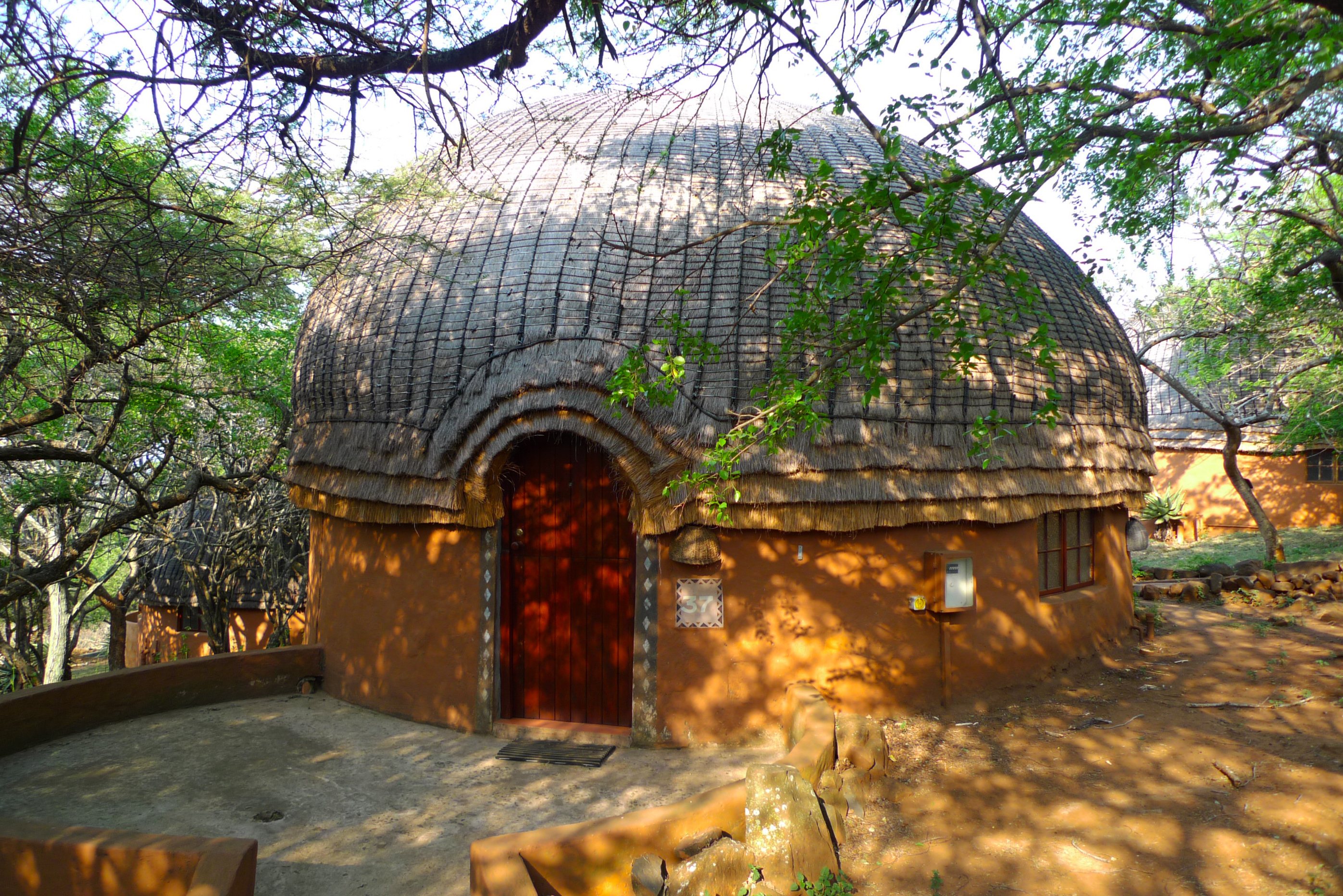 Zulu dorp in Shakaland Zuid-Afrika