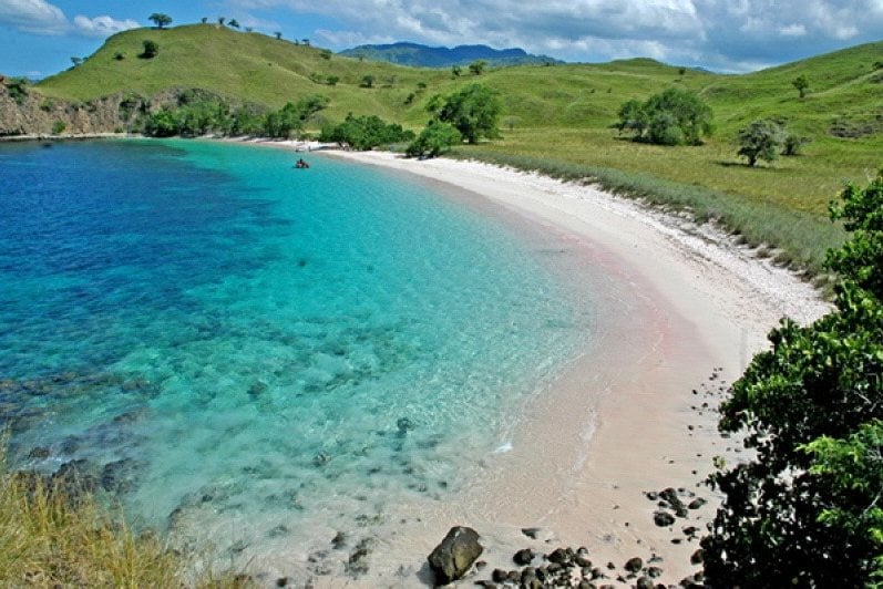 Pink Beach in het Komodo National Park