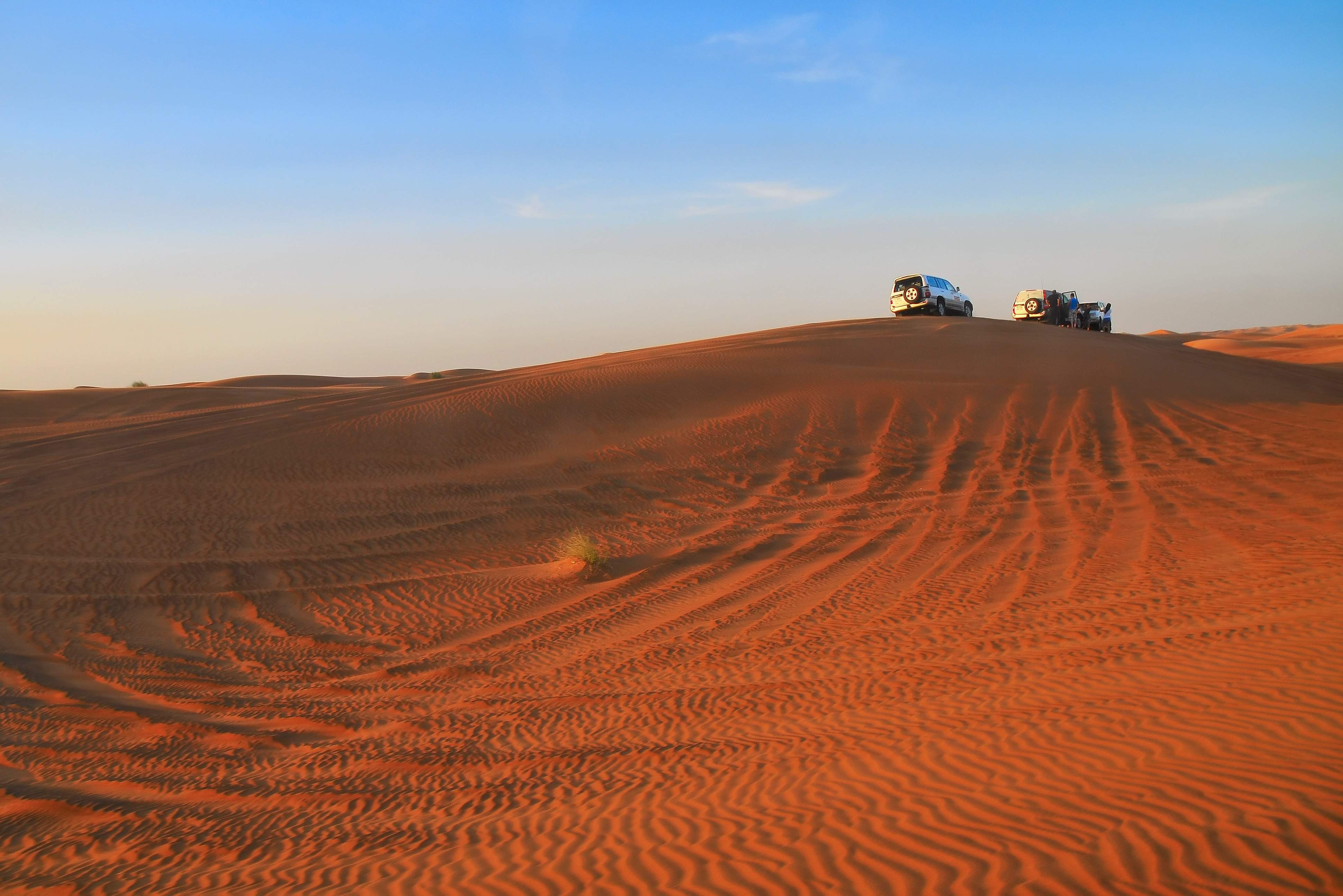 Jeep safari in de woestijn van Dubai