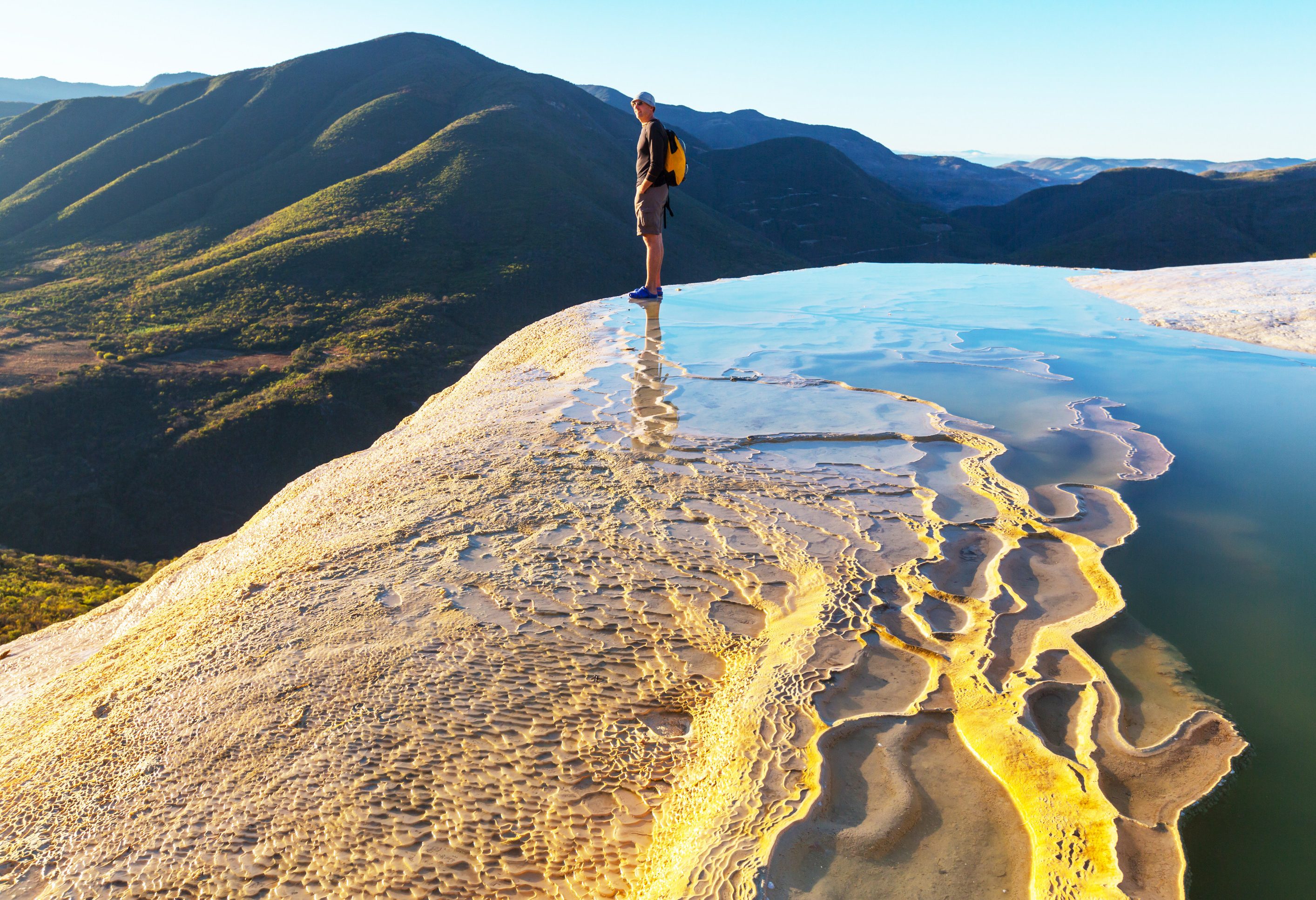 Hierve el Aguea vlakbij Oaxaca Mexico