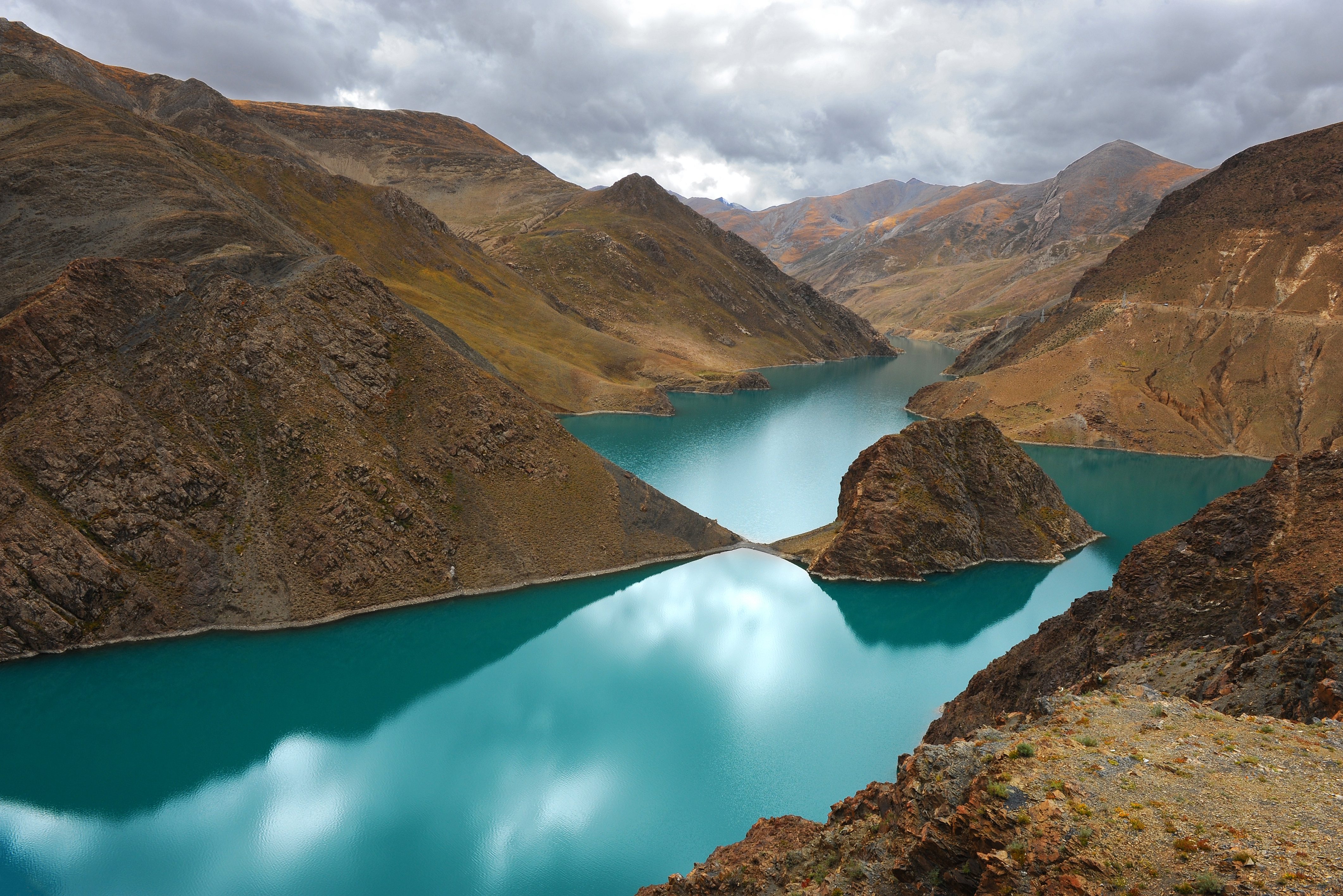 Yamdrok meer in Tibet