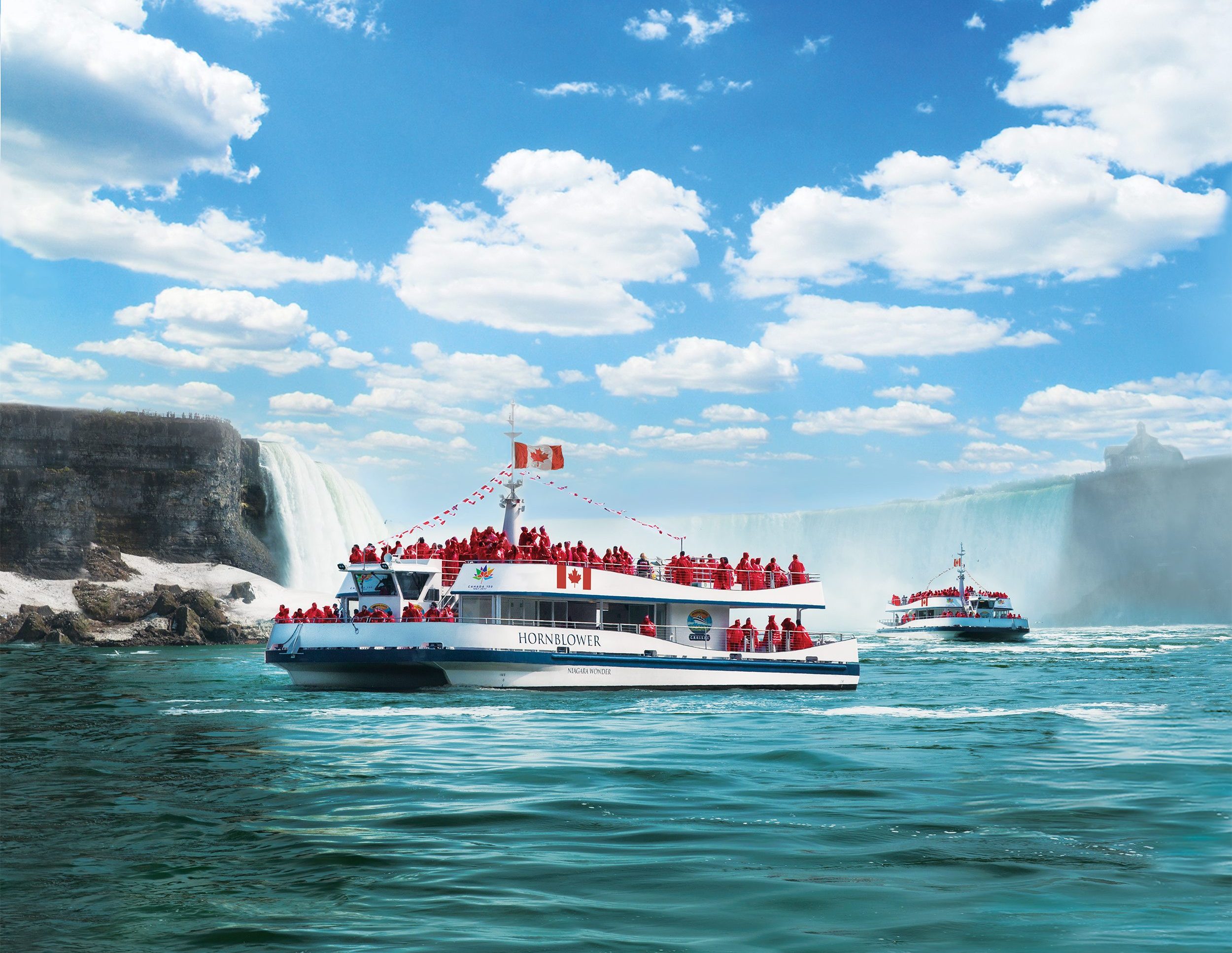 De Hornblower boot bij de Niagara Falls, Canada