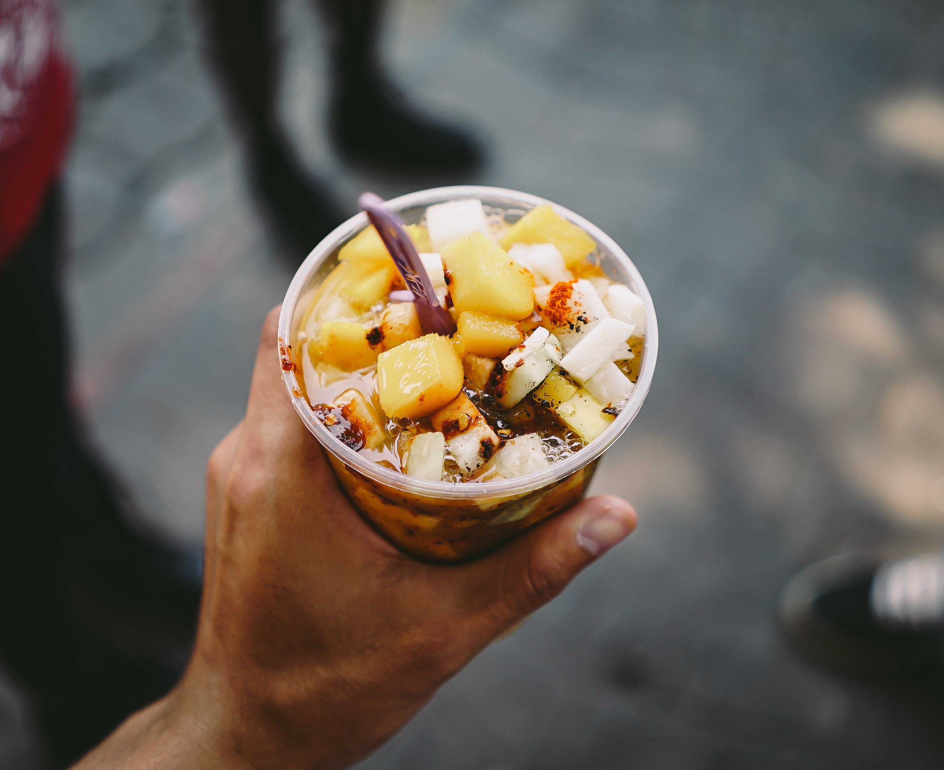 Vasos de fruta, een Mexicaanse fruitsalade