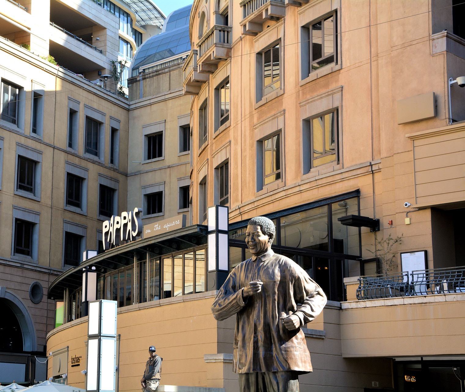Nelson Mandela standbeeld in Johannesburg, Zuid-Afrika