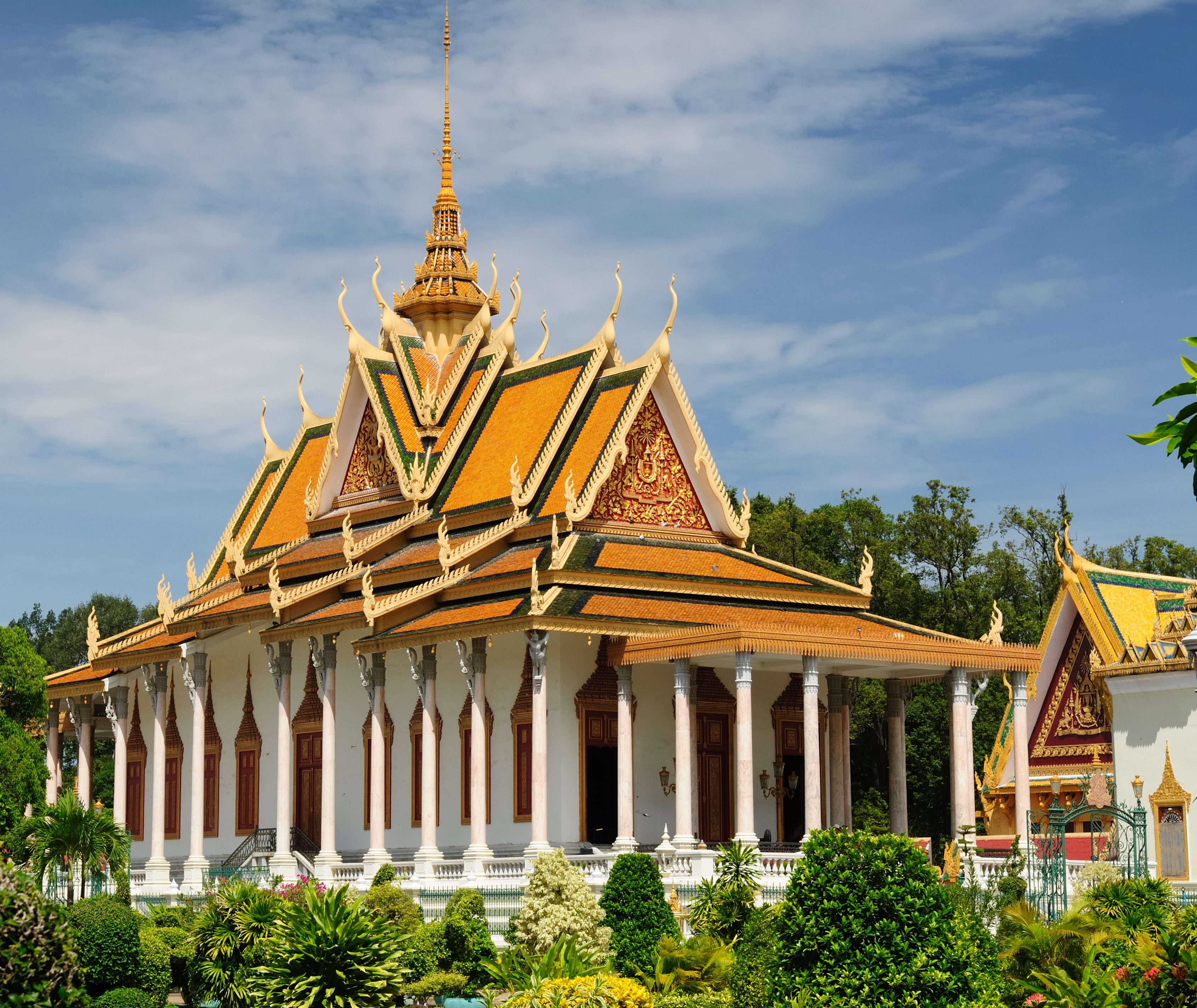 Het koninklijk paleis in Phnom Penh, Cambodja