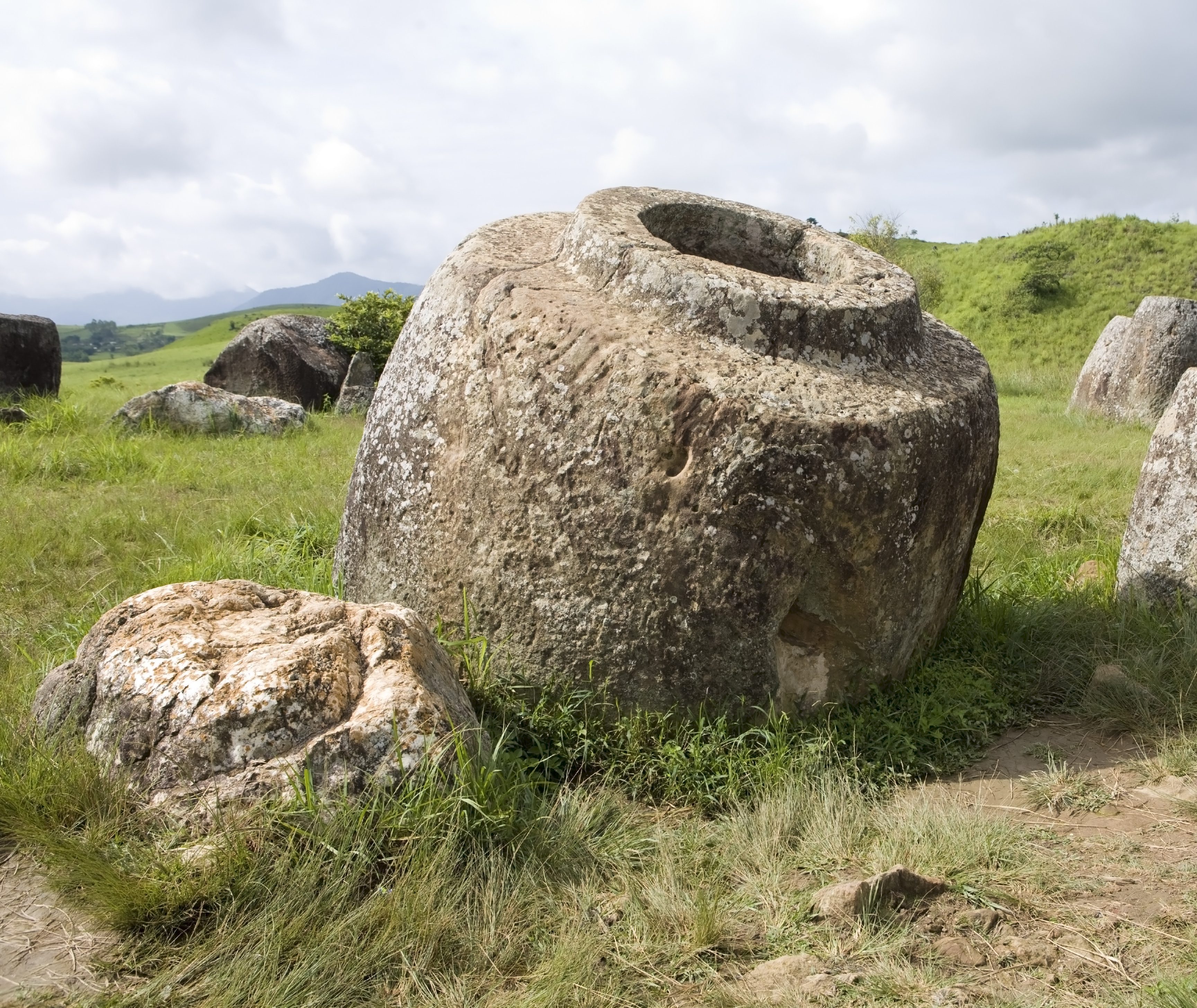 De vlakte der kruiken in Phonsavan, Laos