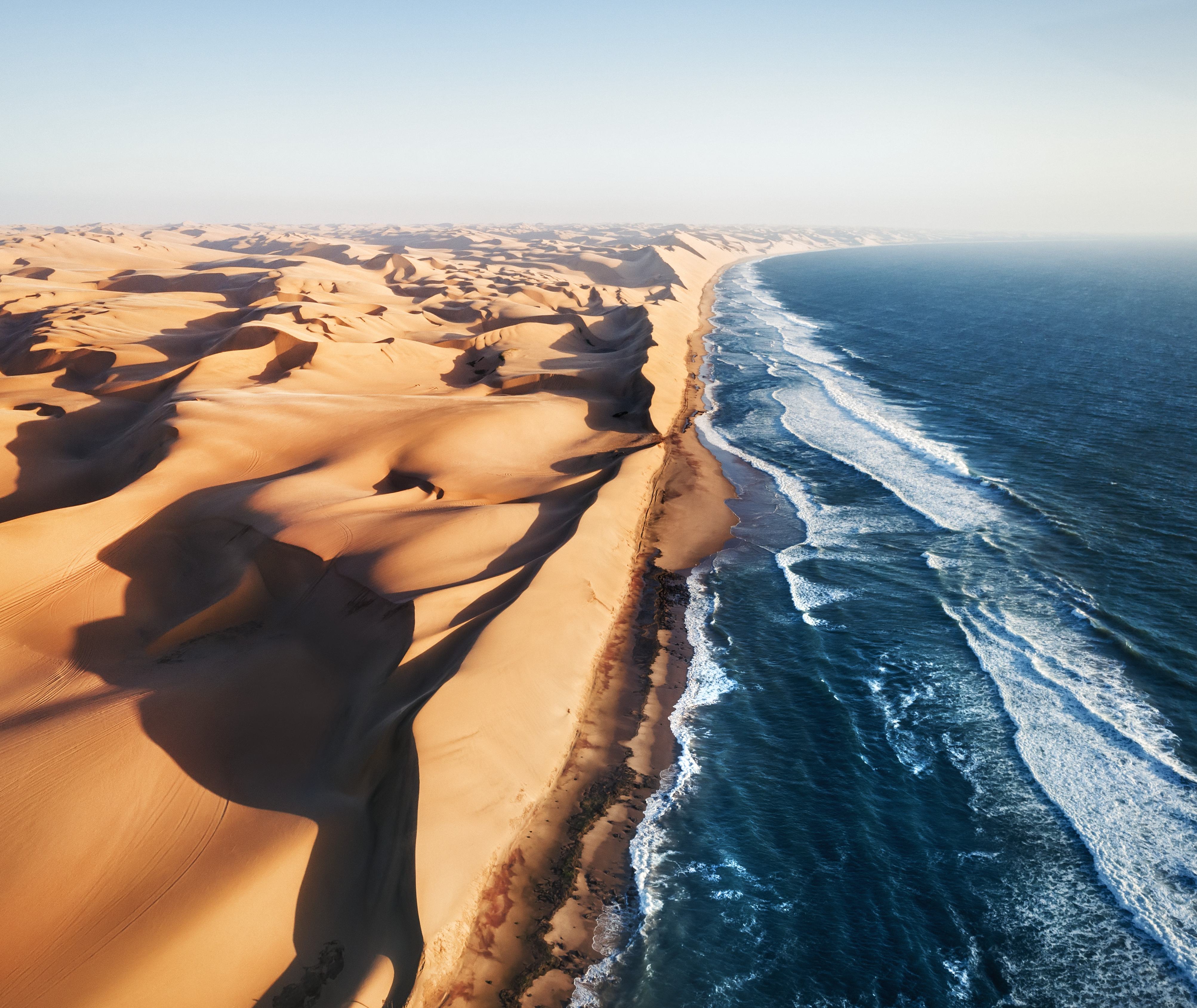 De kust van Swakopmund, Namibie