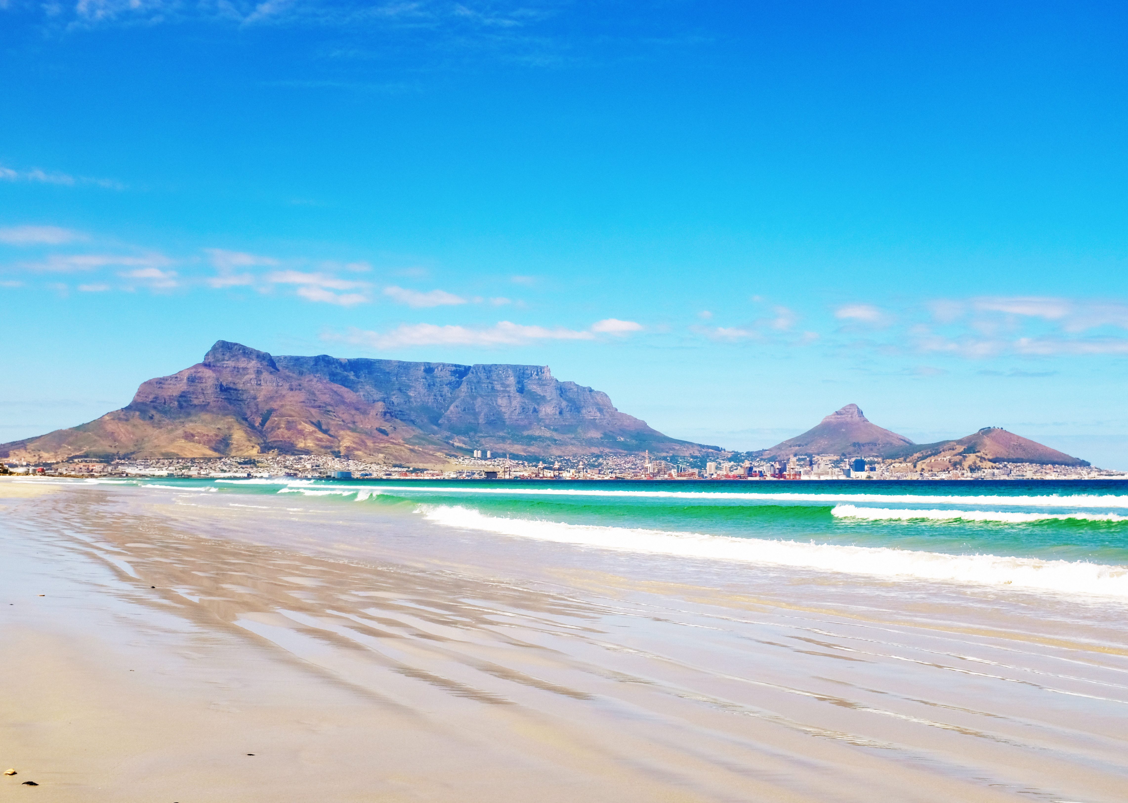 Het prachtige strand van Blouberg in Kaapstad, Zuid-Afrika