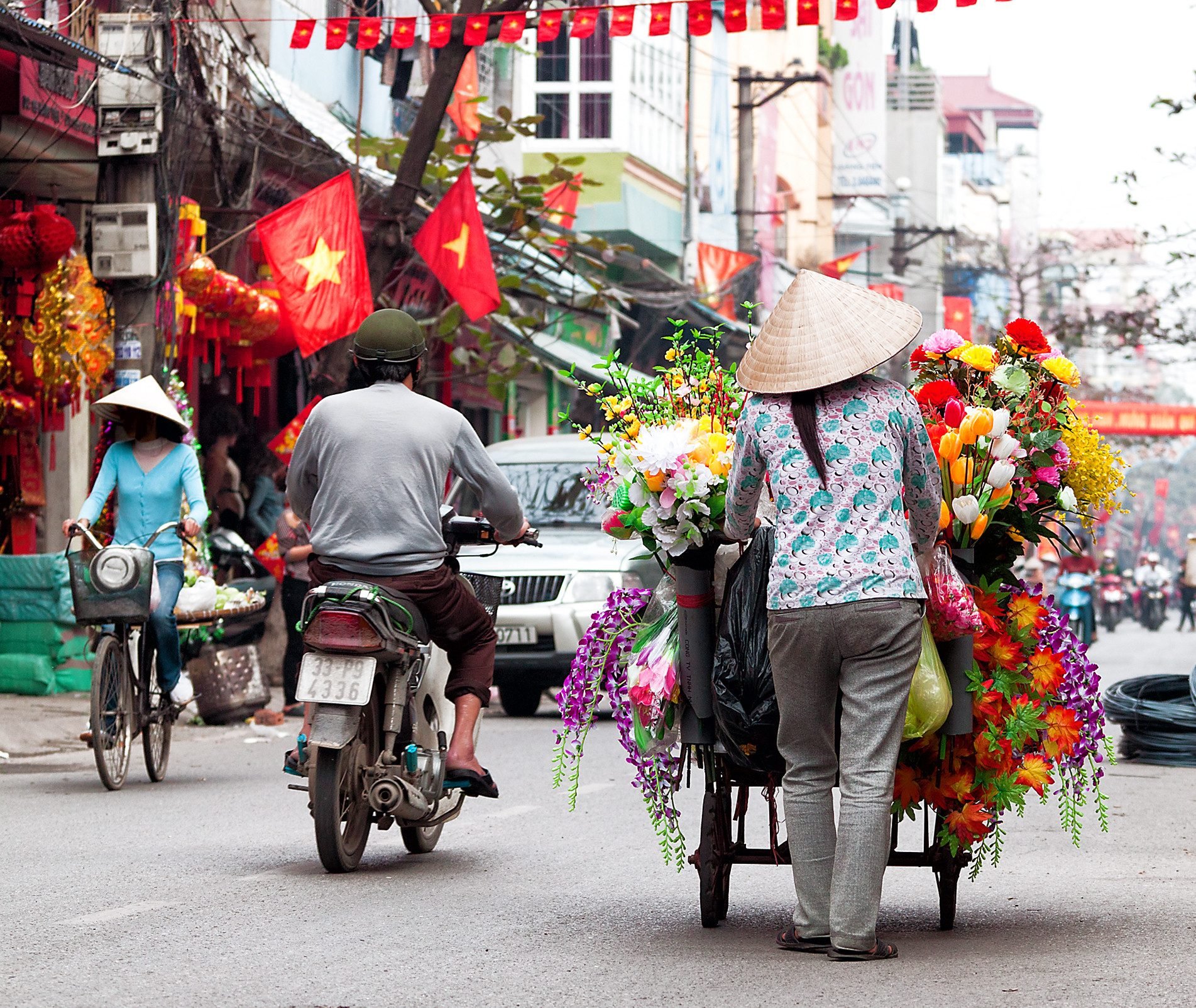 Wandelen door de straten van Hanoi, Thailand