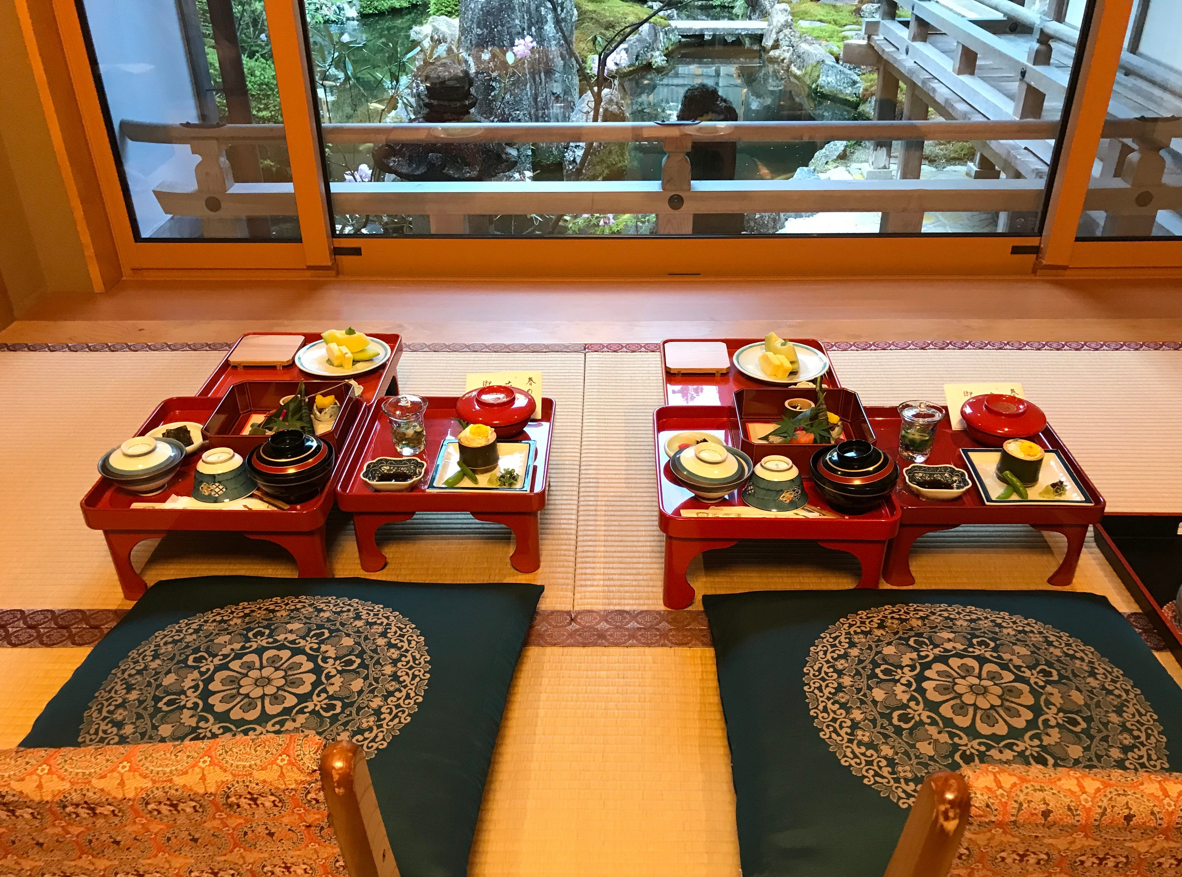 Eten in een ryokan, Japan