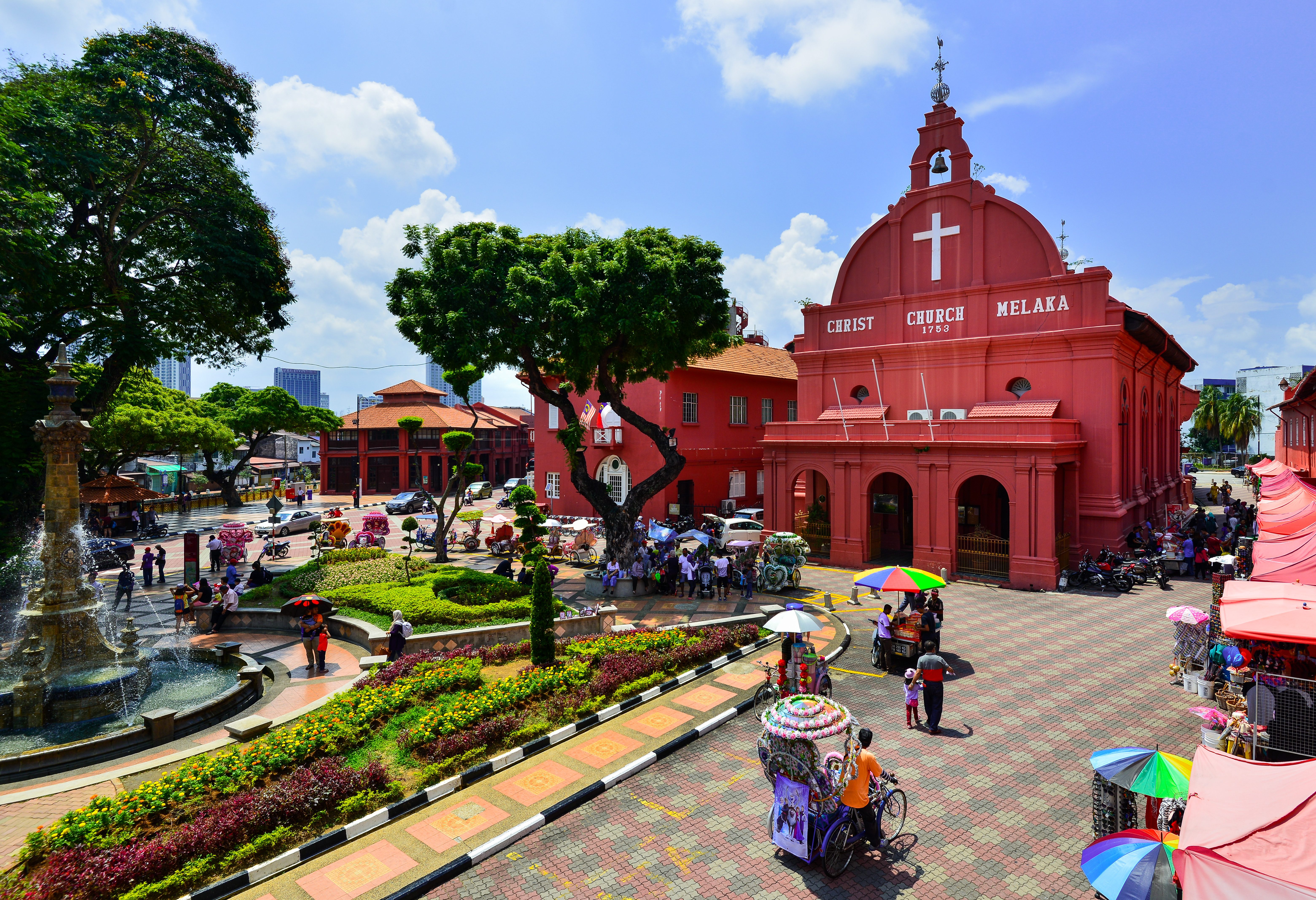 Kleurrijke historische centrum van Malacca in West-Maleisie
