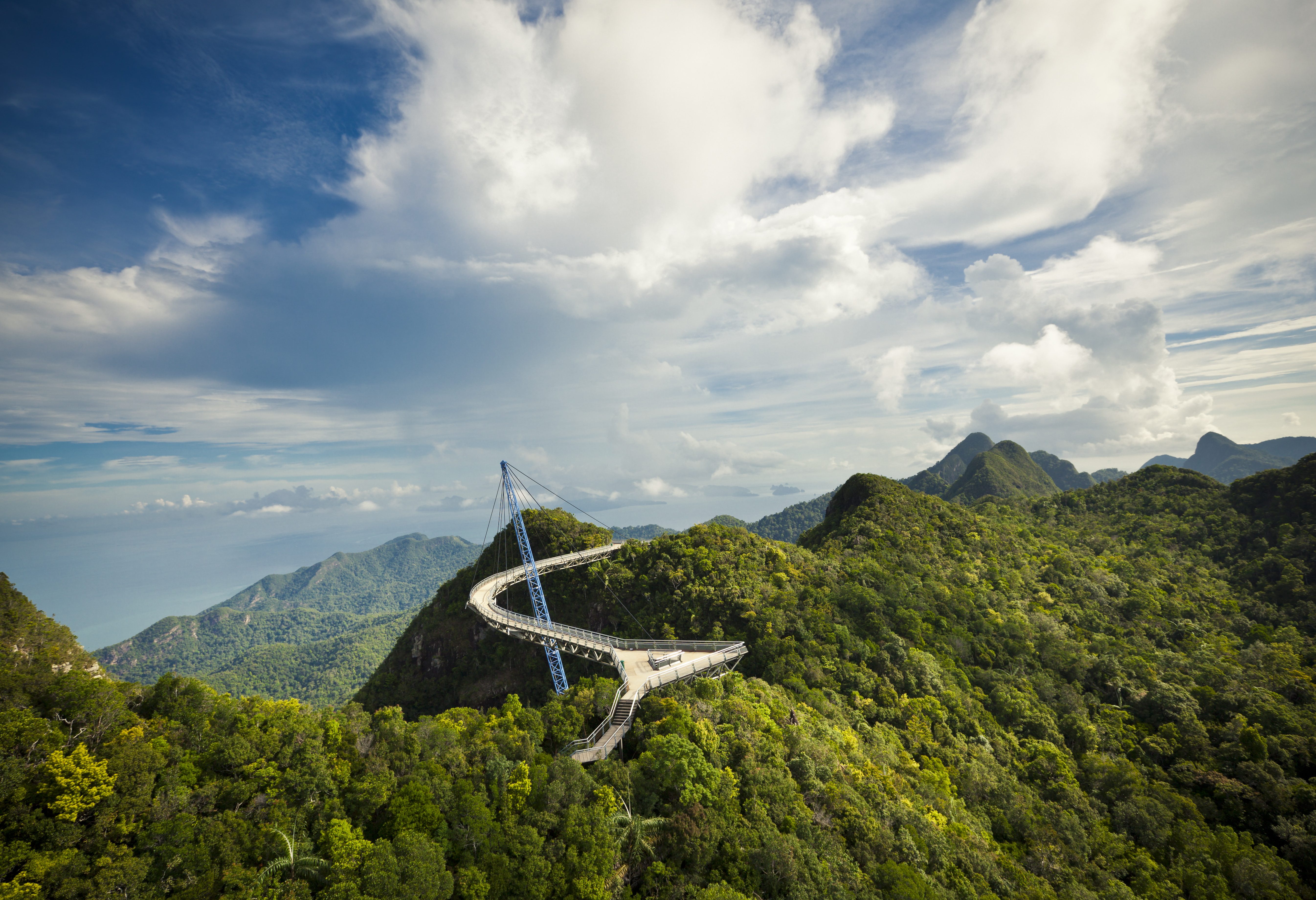 Uitzicht vanaf de Skybridge op Langkawi Maleisie