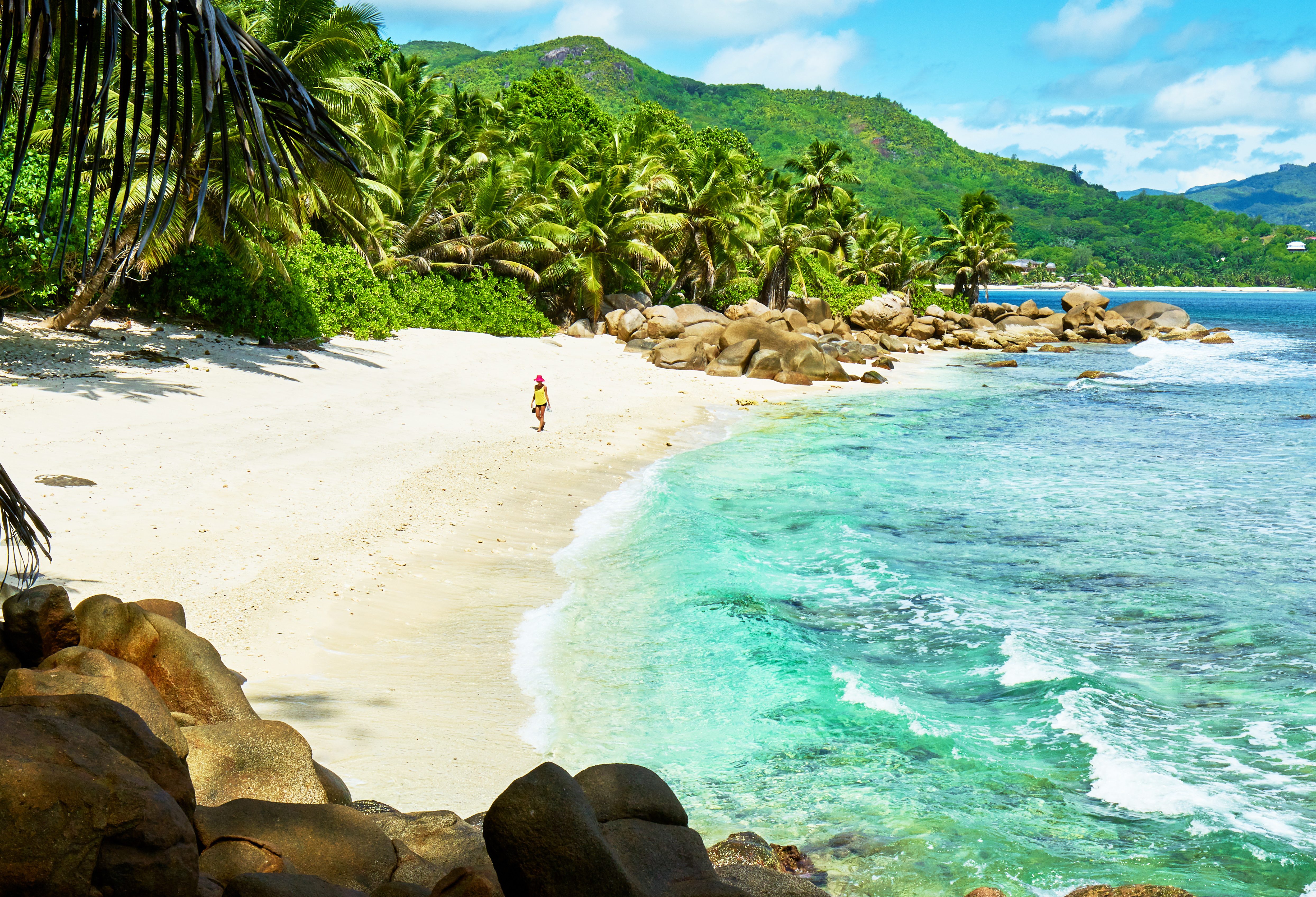 Strand Petit Marie Louise op Mahe Seychellen