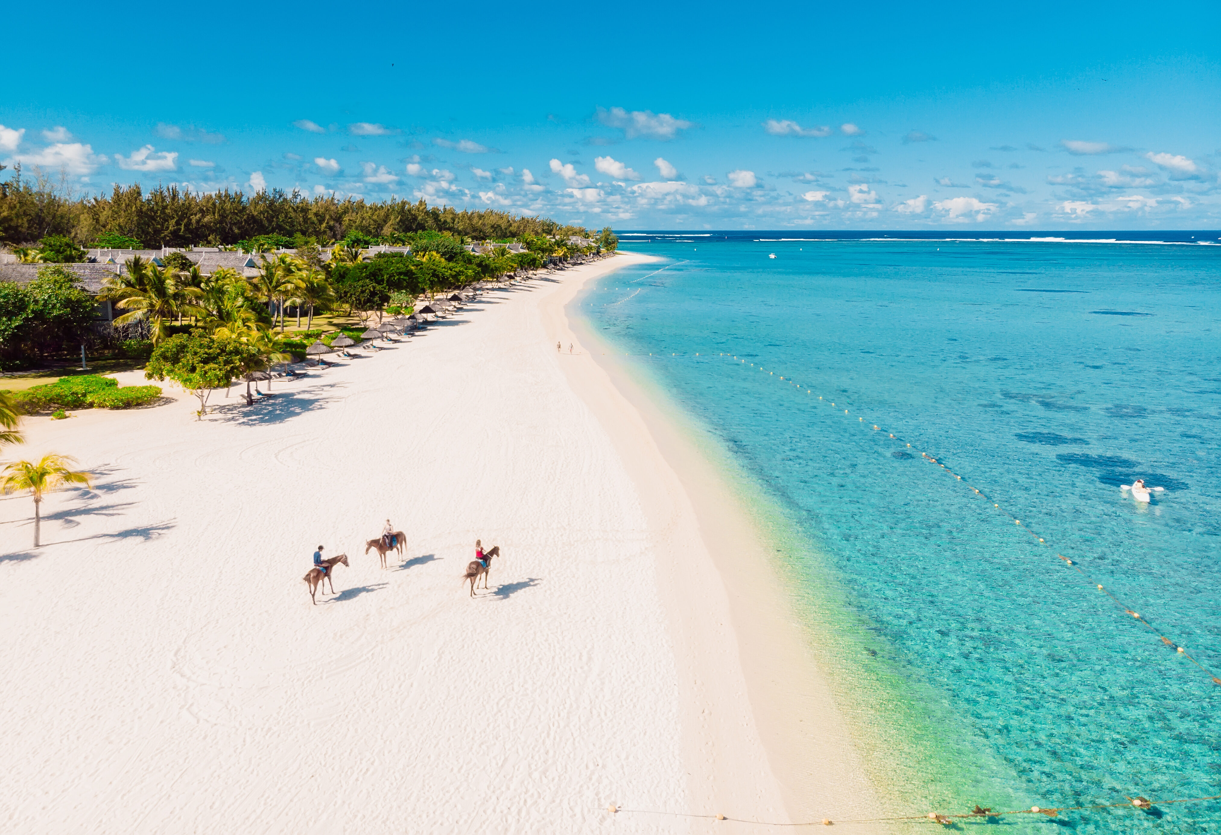 Mauritius Strand Arial Paardrijden