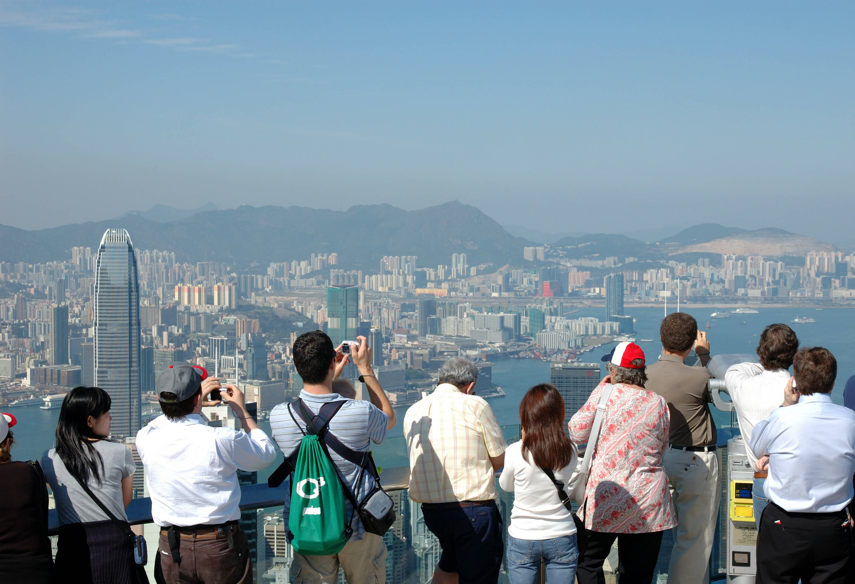 Panorama uitzicht vanaf Victoria Peak Hong Kong