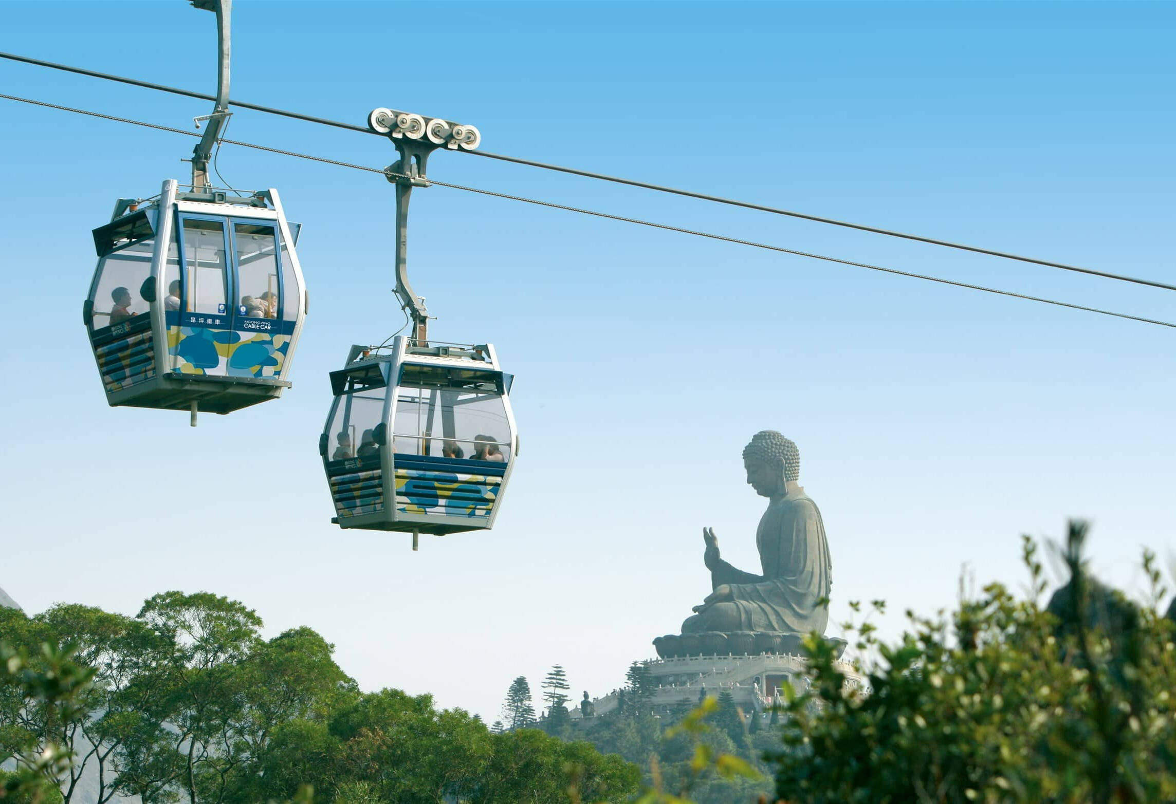 Kabelbaan Lantau eiland Hong Kong China