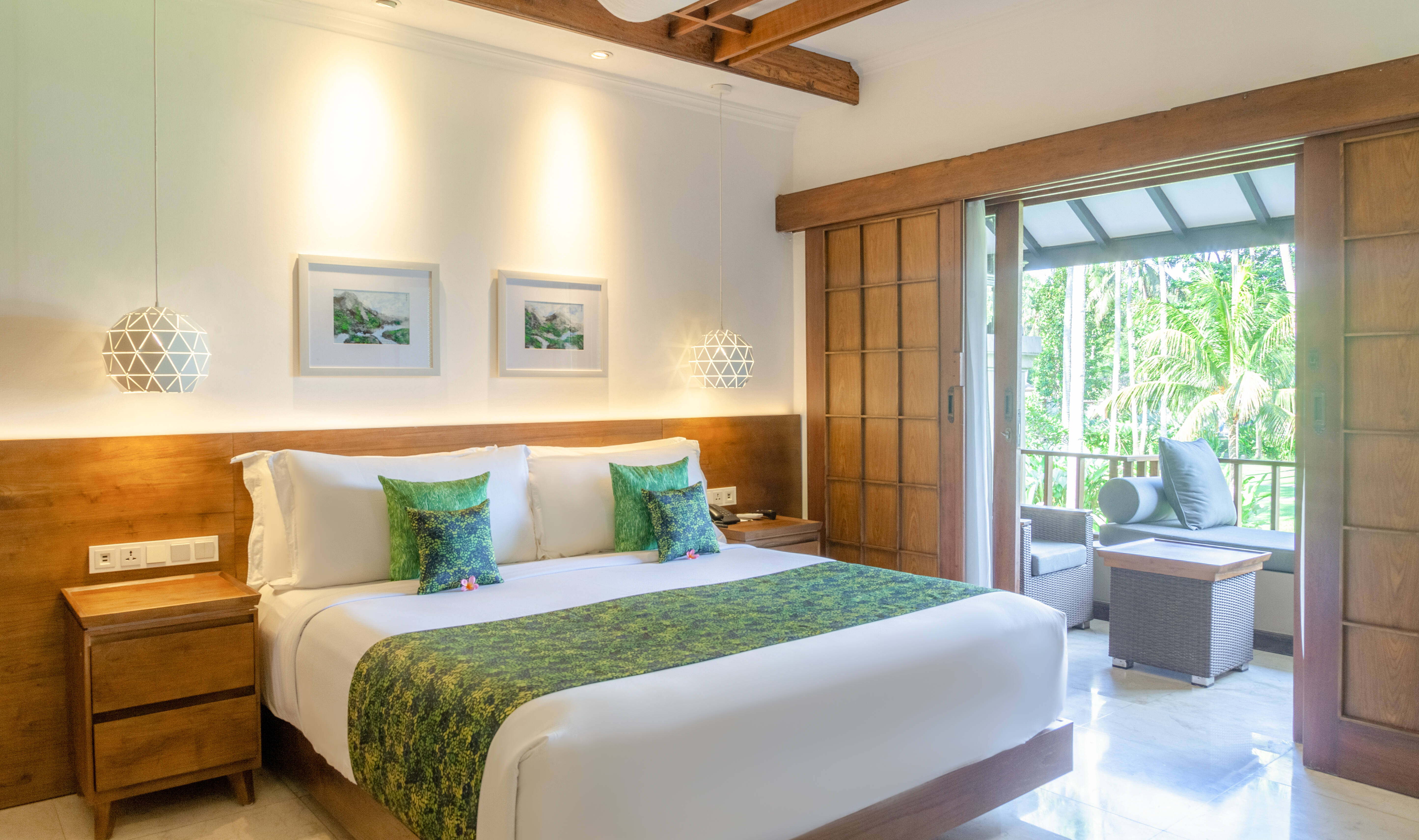 Deluxe Ocean kamer in het Candi Beach Resort in Candidasa op Bali