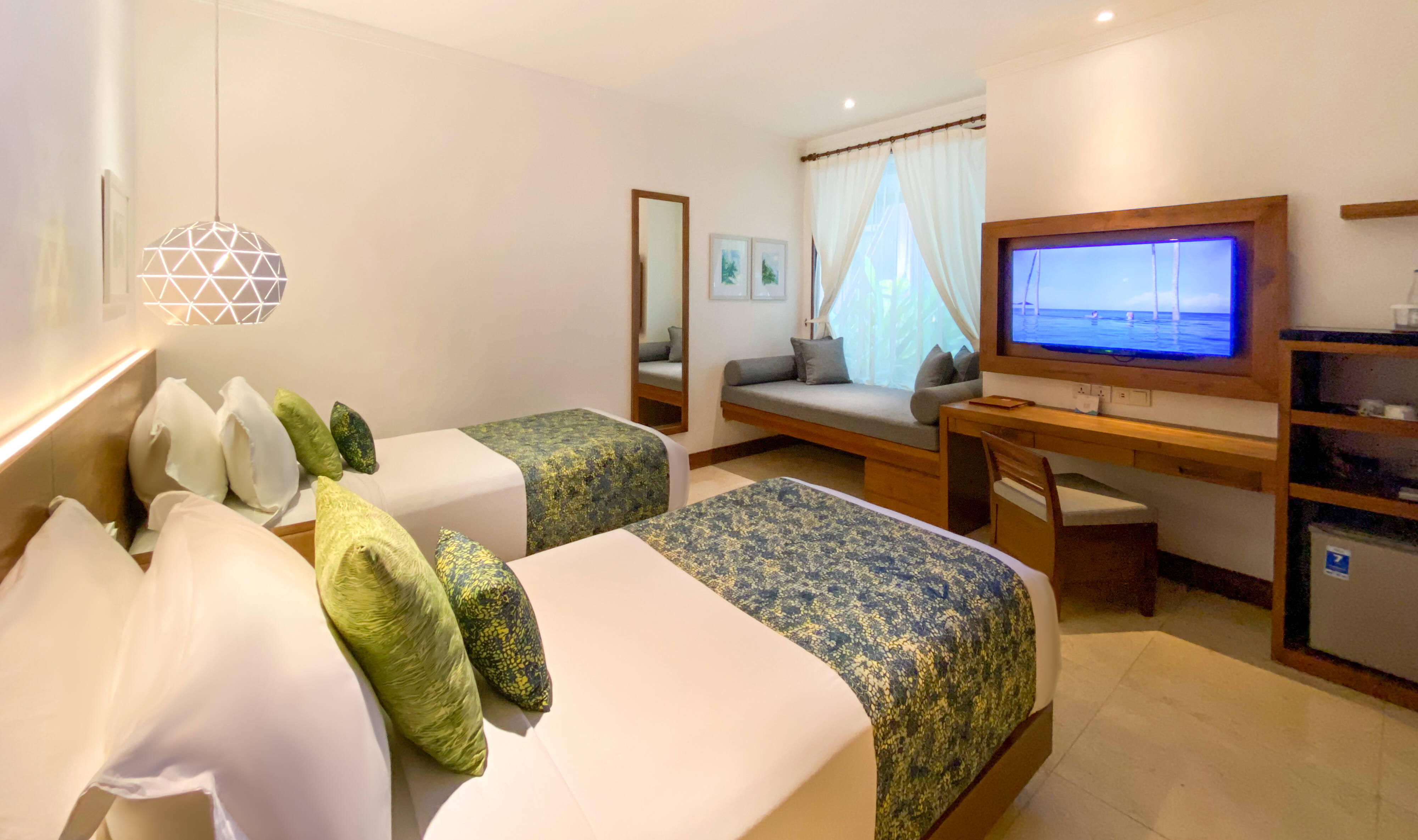 Deluxe Garden Bungalow in het Candi Beach Resort in Candidasa op Bali