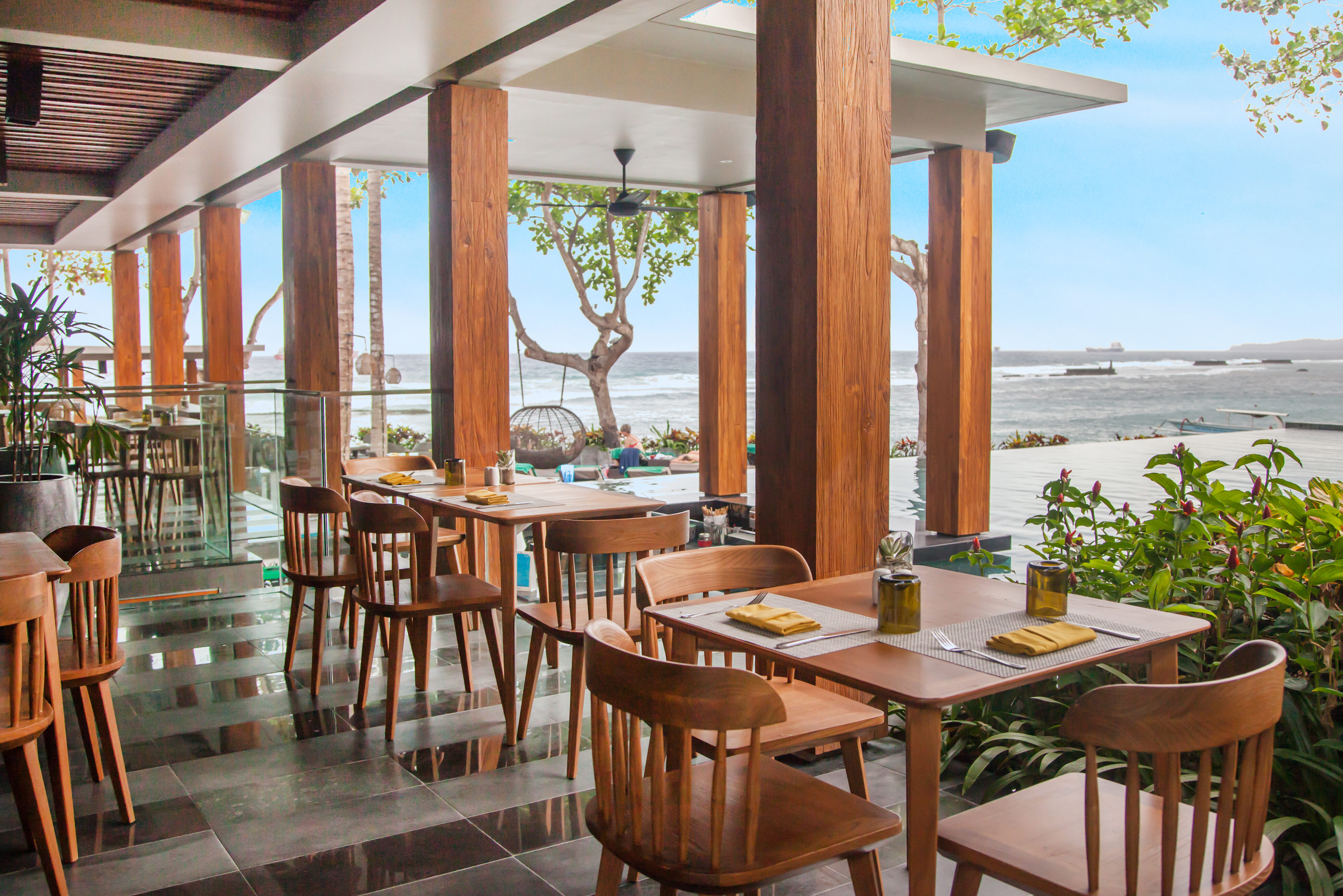 Basil Italiaans Restaurant in het Candi Beach Resort in Candidasa op Bali