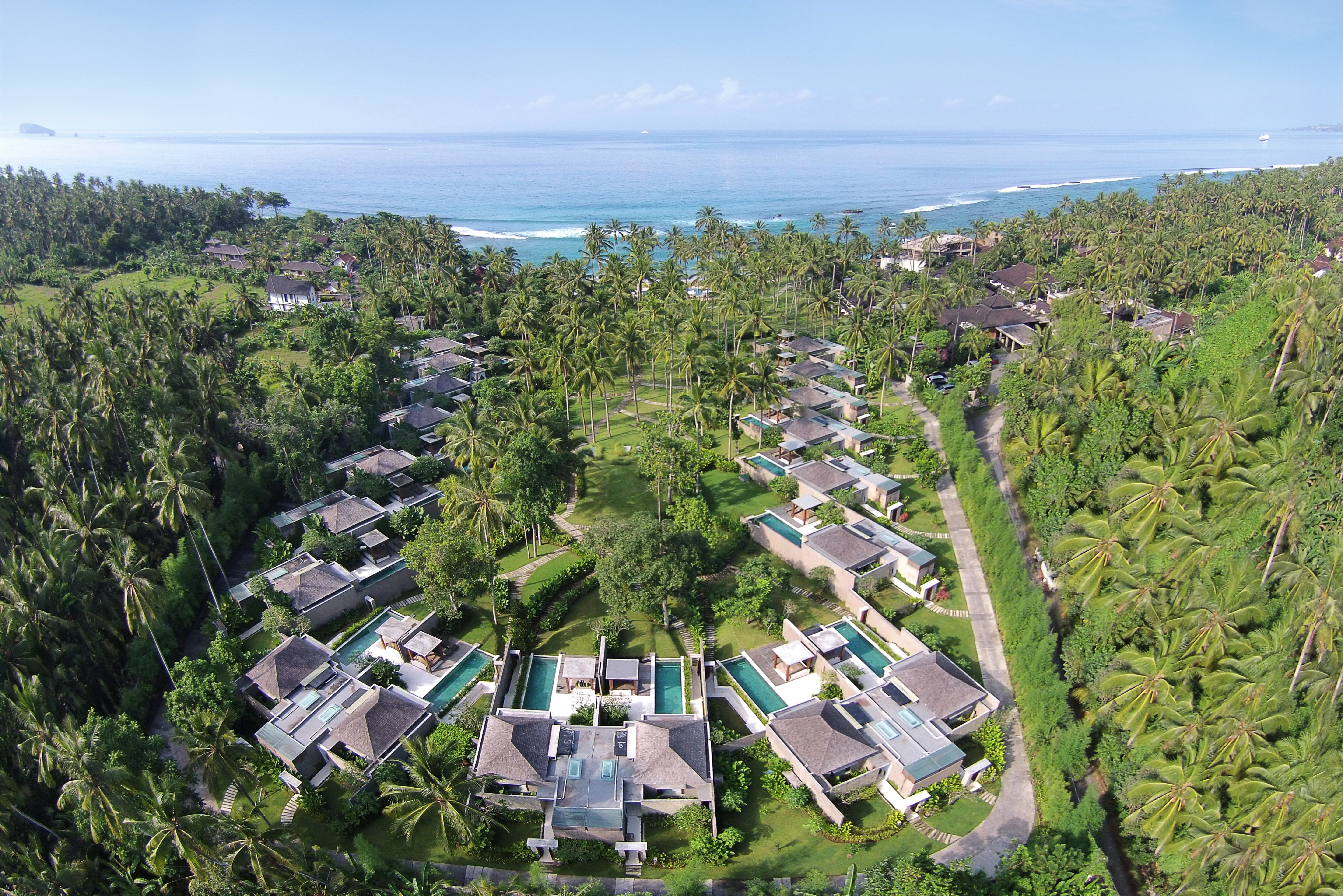 Pool Villa's in het Candi Beach Resort in Candidasa op Bali