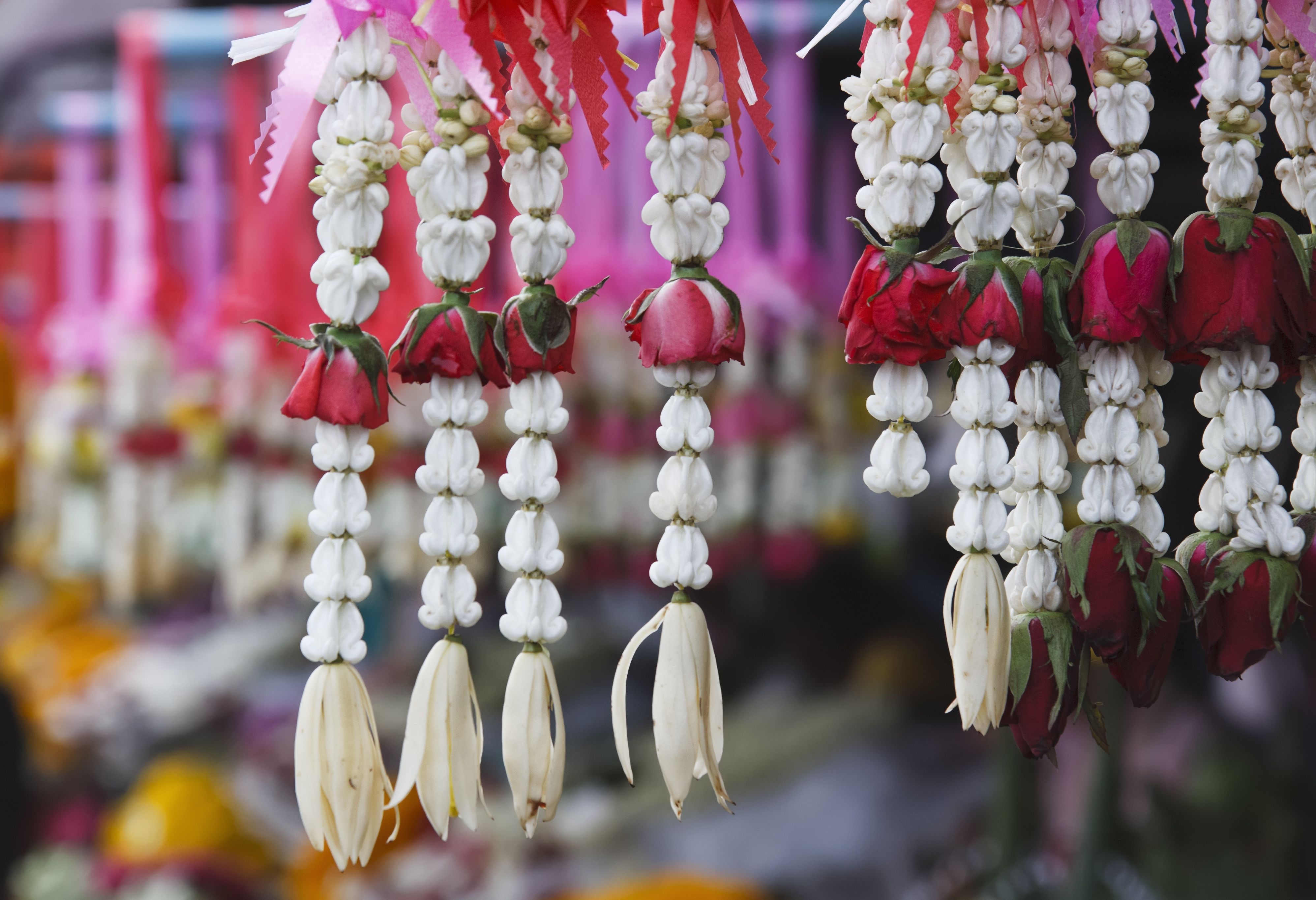 Bloemen op de markt in Thailand